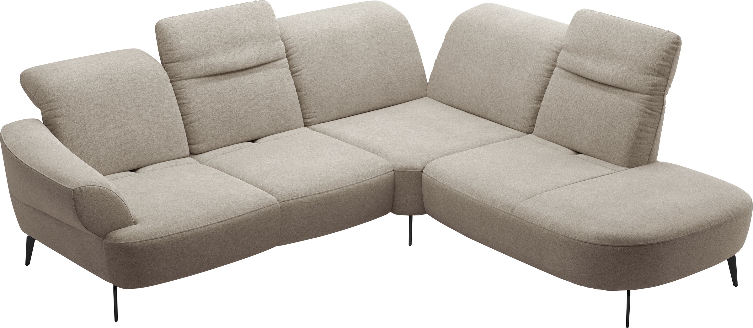 sit&more Ecksofa »Dance, L-Form, inkl. Sitztiefenverstellung«, inkl. Click&Seat, optional mit Kopfteilverstellung