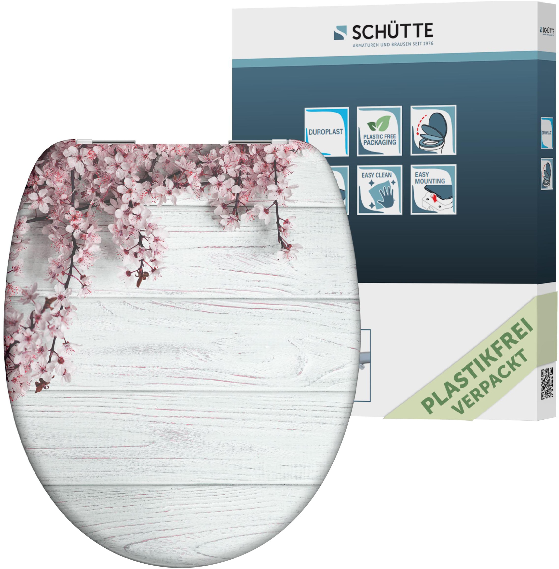 Schütte WC-Sitz »Flowers&Wood«, Duroplast, Absenkautomatik, Motivdruck