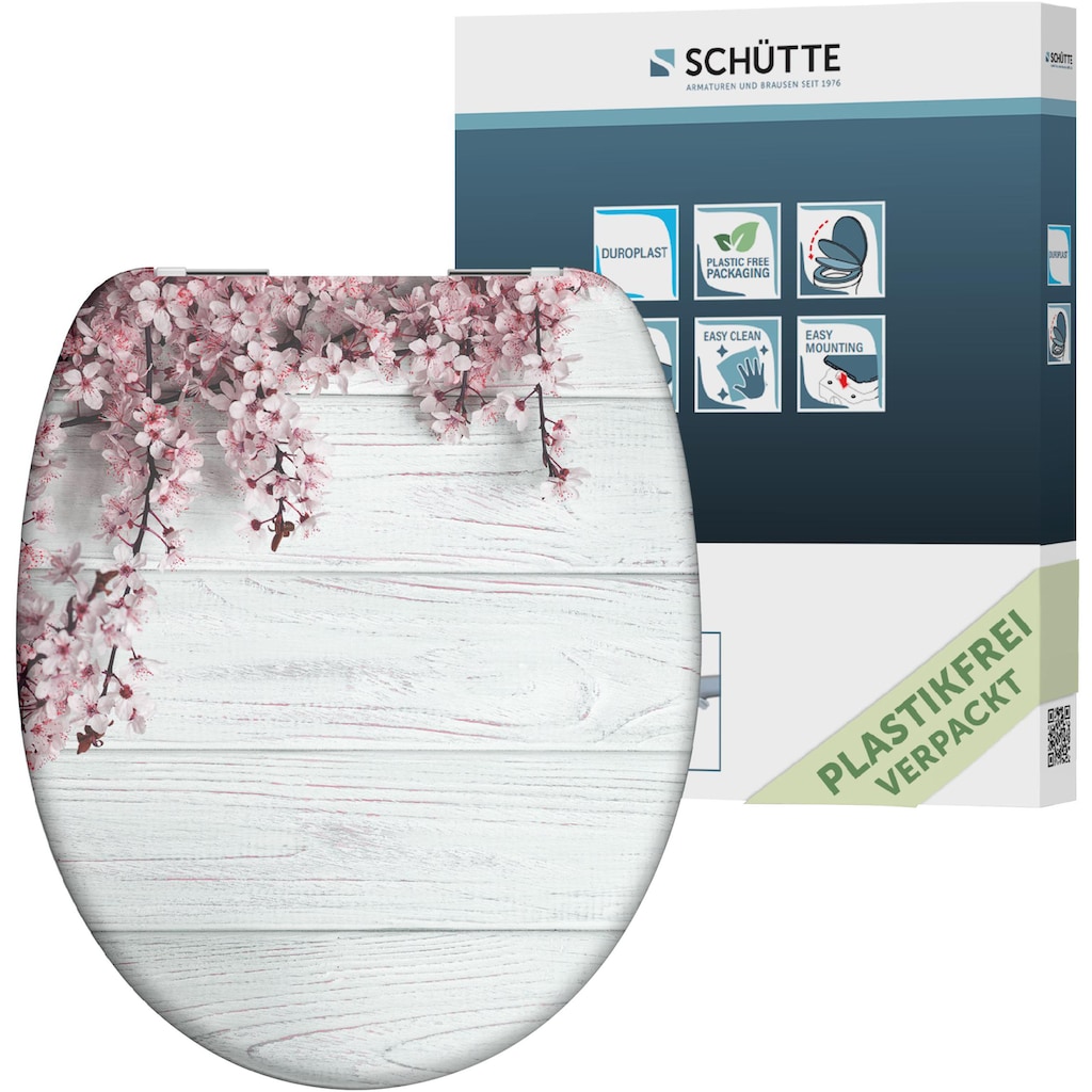 Schütte WC-Sitz »Flowers&Wood«, Duroplast, Absenkautomatik, Motivdruck