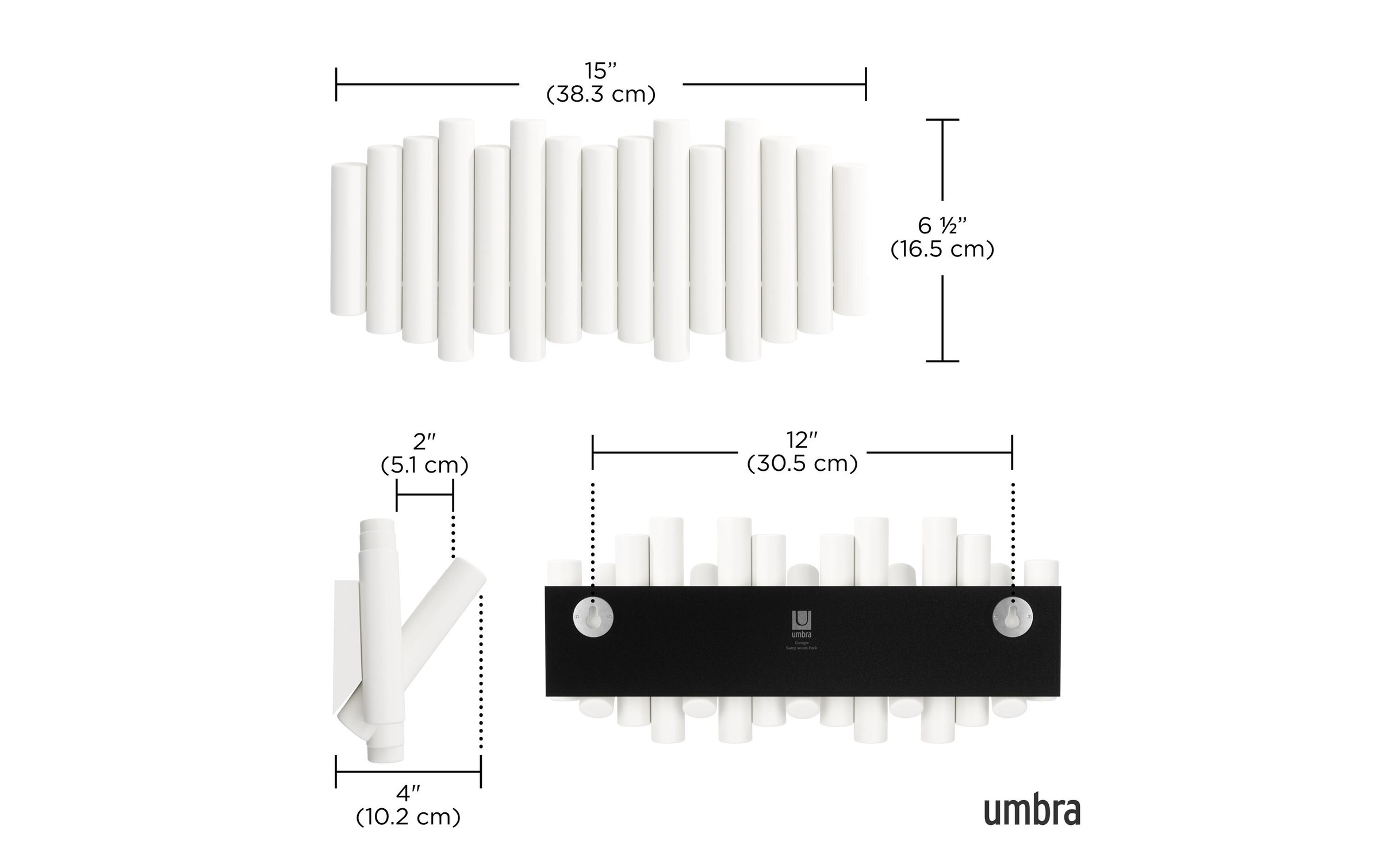 Umbra Garderobenleiste »Picket 38 cm Weiss«