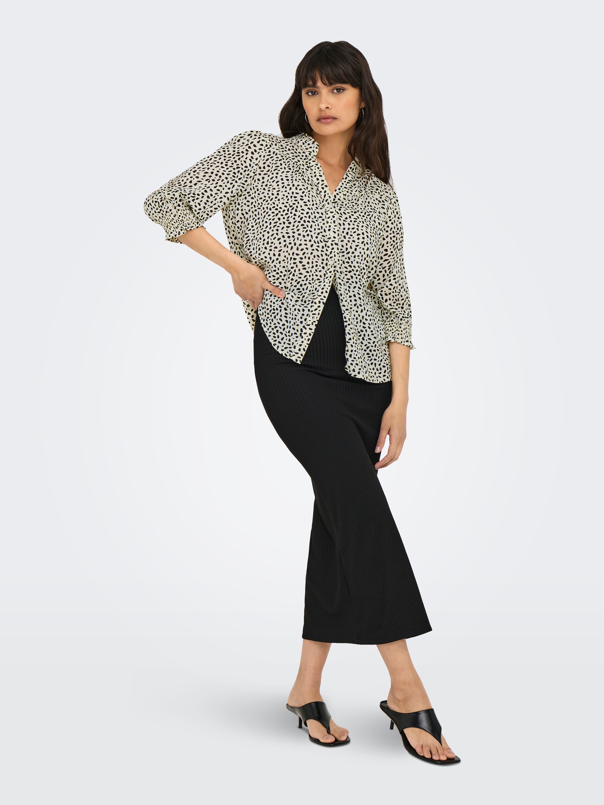 ONLY Kurzarmbluse »ONLRAYA 3/4 SHIRT WVN NOOS«
