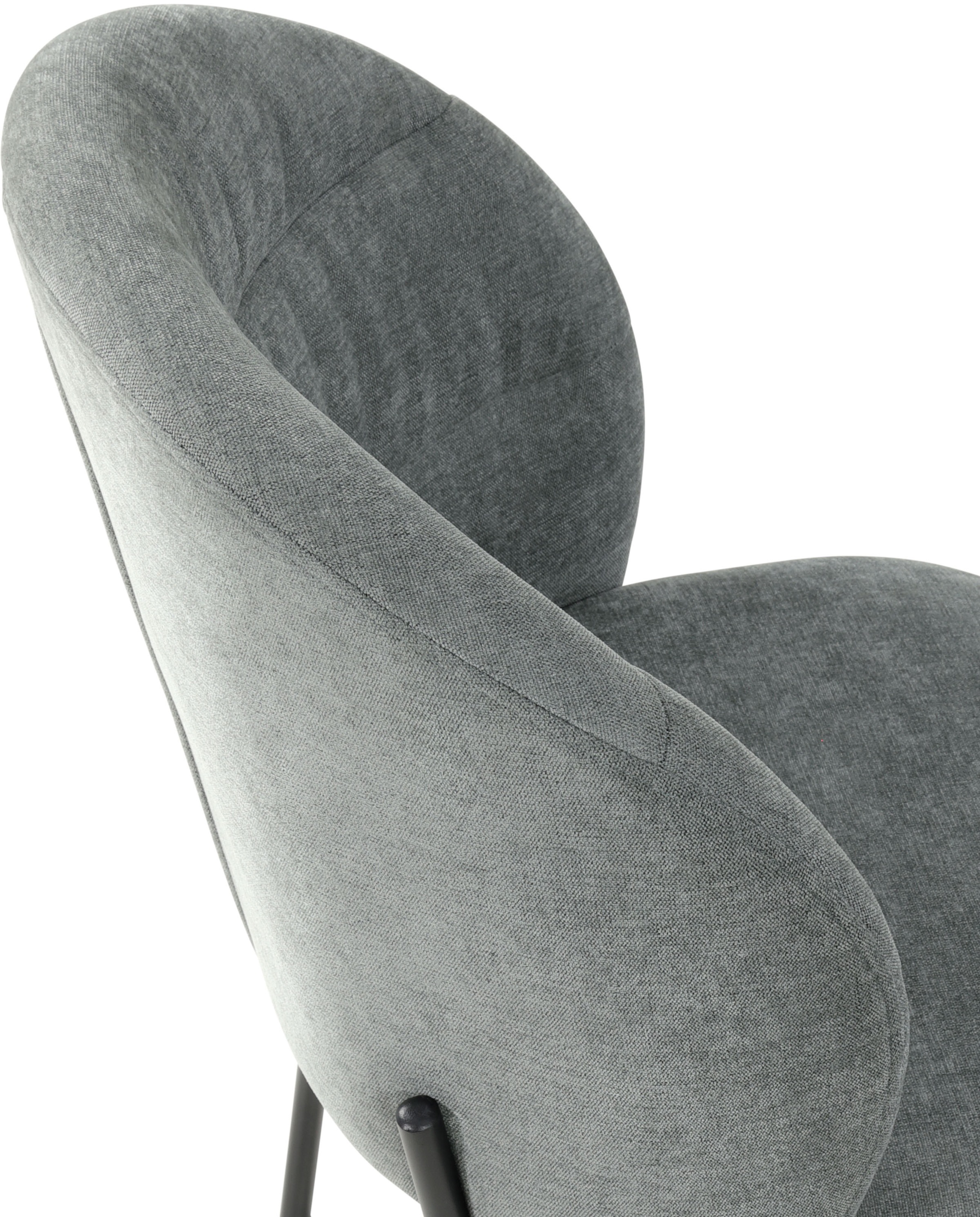 TOM TAILOR HOME 4-Fussstuhl »LEAF CHAIR«, (Set), 2 St., Chenille, 4-Fussgestell, Raffung in der Rückenlehne