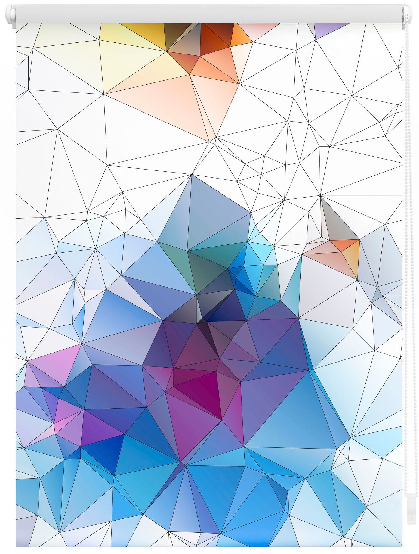 Image of LICHTBLICK ORIGINAL Seitenzugrollo "Klemmfix Motiv Grafik" Lichtschutz ohne Bohren freihängend bedruckt