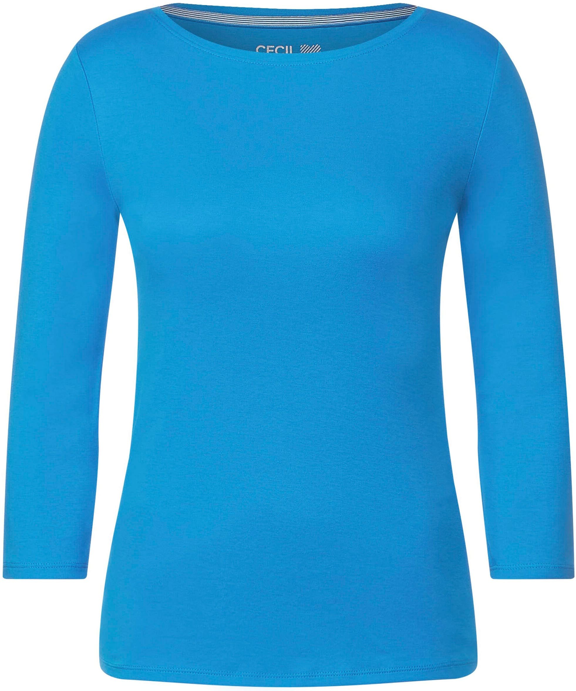 ♕ Cecil 3/4-Arm-Shirt »Basic Shirt in Unifarbe«, in Unifarbe  versandkostenfrei kaufen
