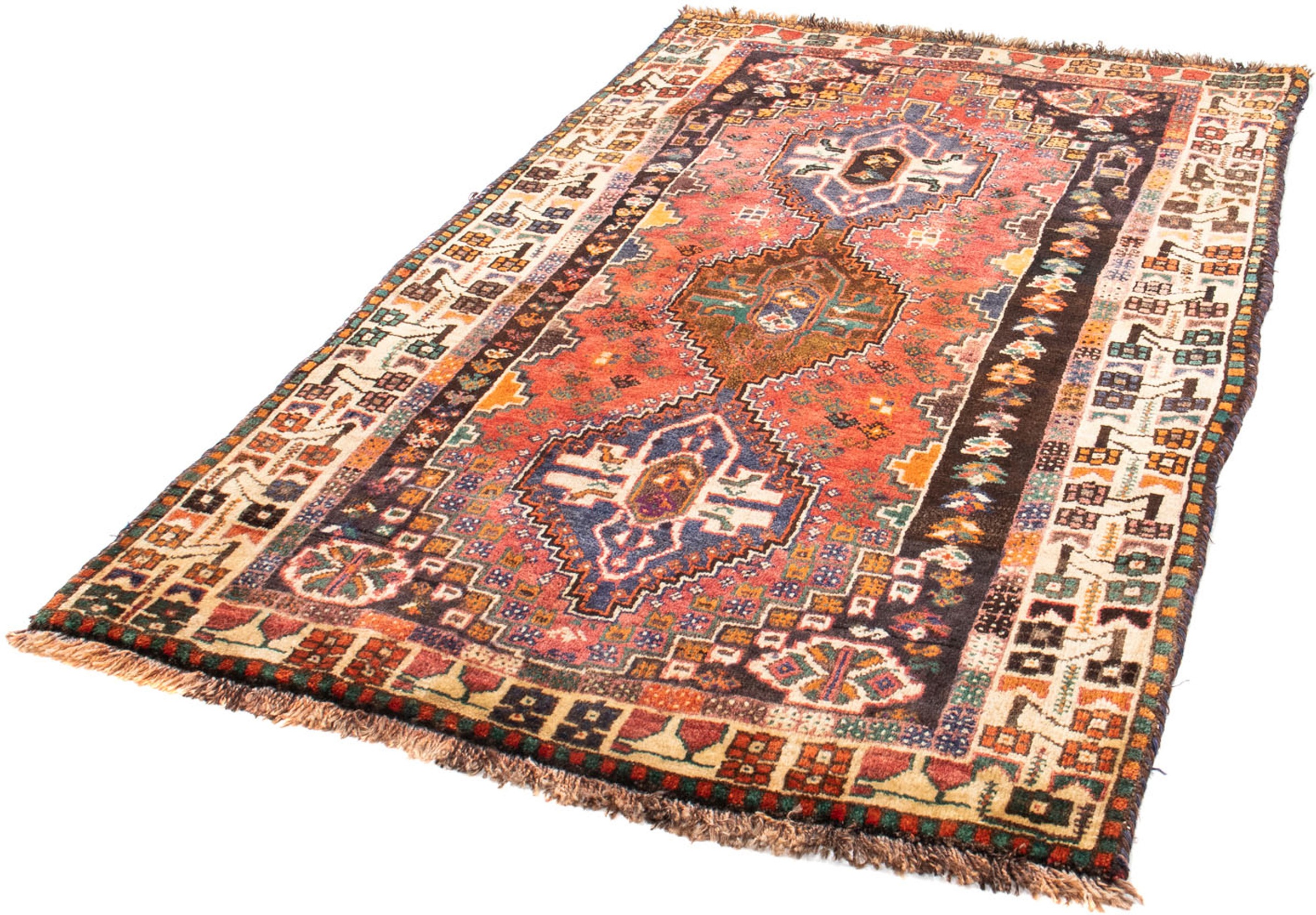 Image of morgenland Orientteppich »Perser - Nomadic - 166 x 110 cm - rot«, rechteckig, 10 mm Höhe, Wohnzimmer, Handgeknüpft, Einzelstück mit Zertifikat bei Ackermann Versand Schweiz