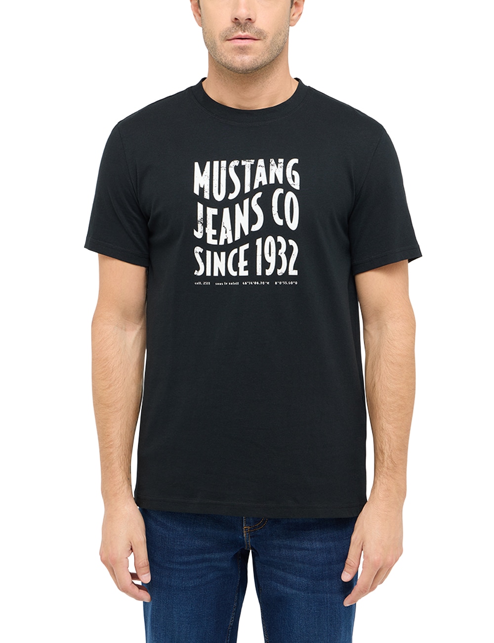 Image of MUSTANG Kurzarmshirt "Style Austin" mit Logo-Print