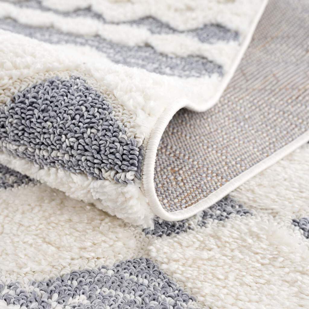 Carpet City Hochflor-Teppich »Focus 3005«, rund, 20 mm Höhe, Boho-Teppich, Hochtief-Muster/ 3D-Effekt, für Wohnzimmer, Schlafzimmer