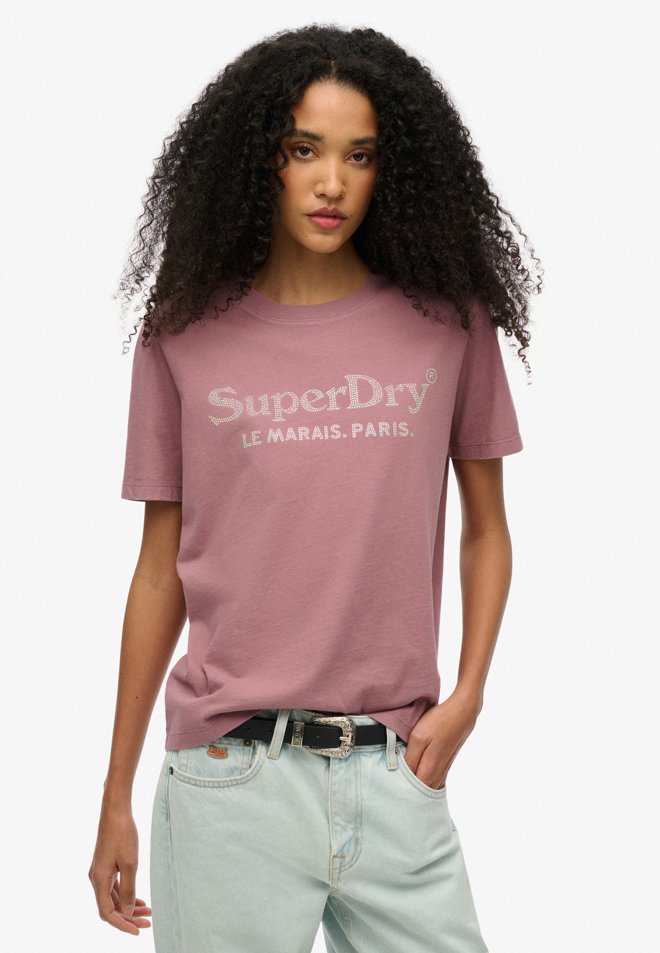 Superdry Kurzarmshirt »VENUE METALLIC RELAXED TEE«