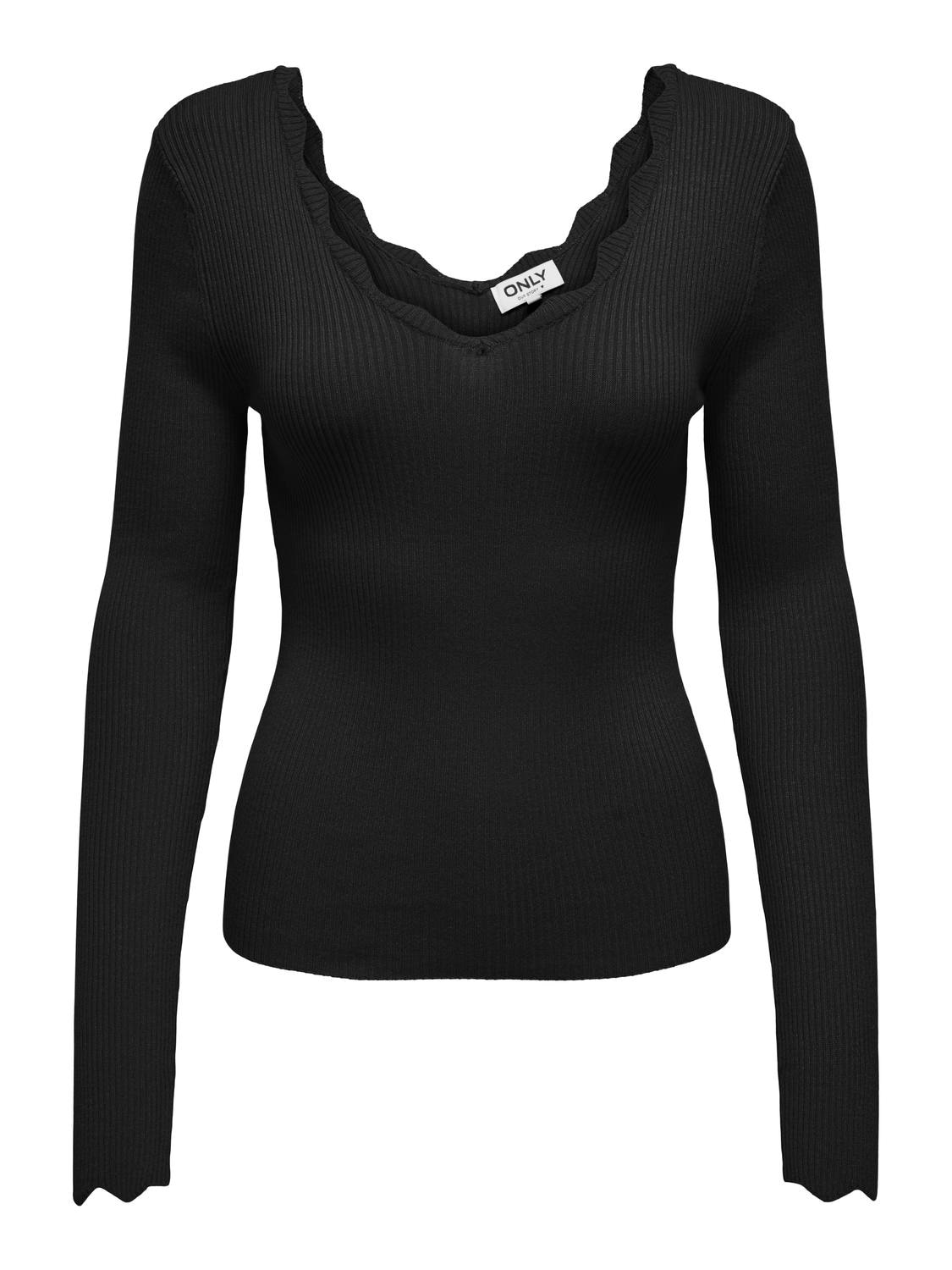 V-Ausschnitt-Pullover »ONLJULIE LIFE LS RIB V-NECK CC KNT«