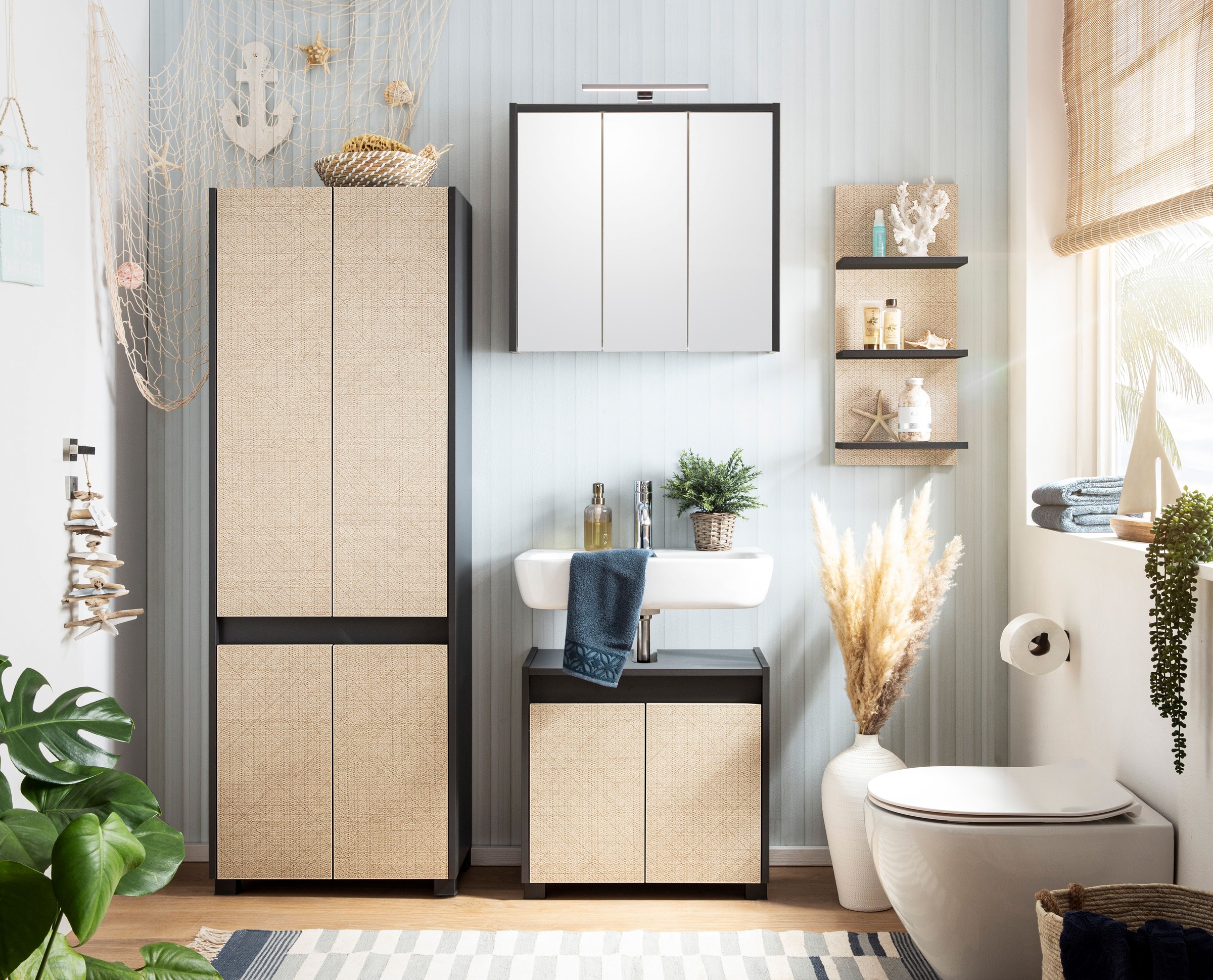 Tchibo - Waschbeckenunterschrank »Sander« - 57x33x54,6cm - anthrazit -