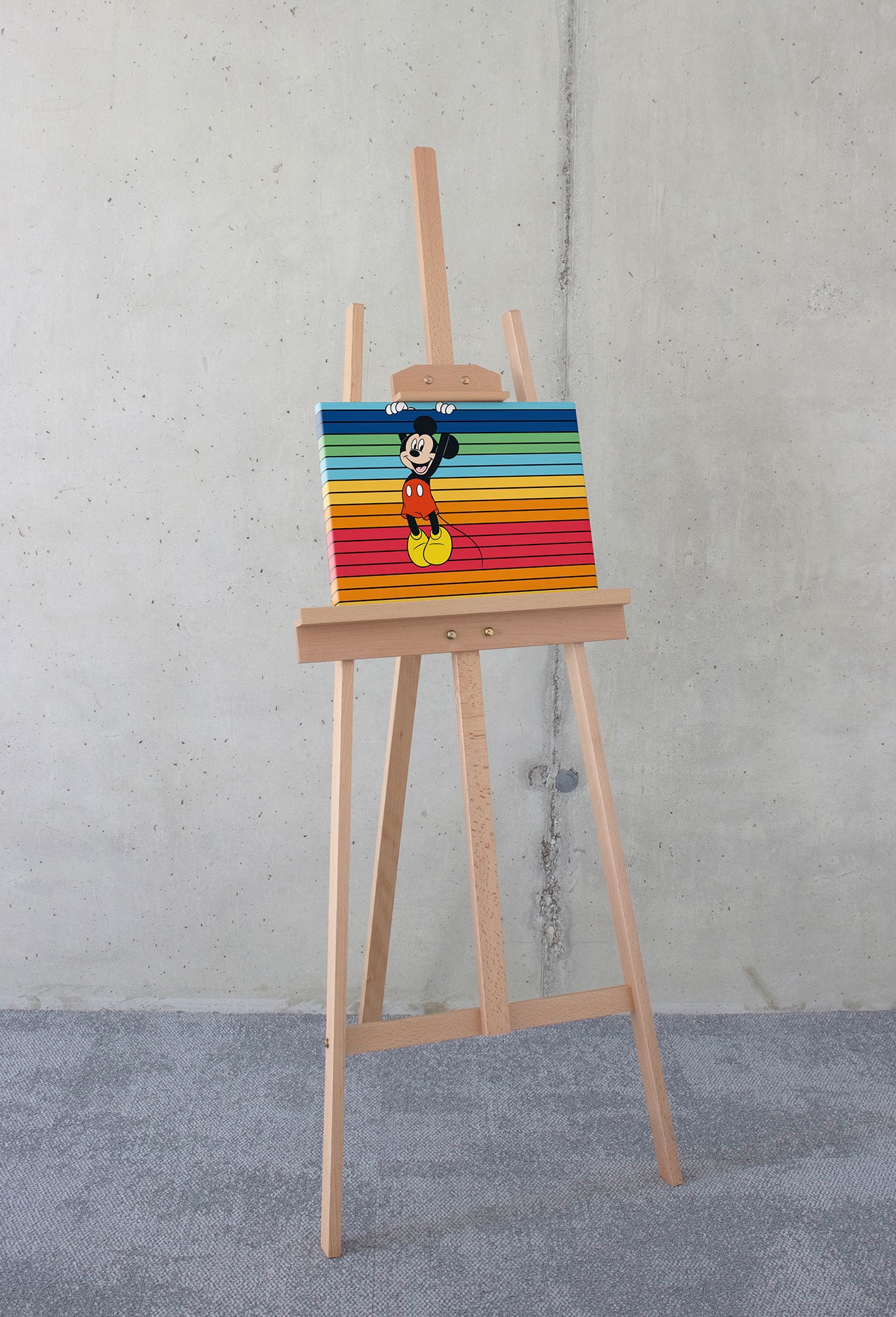 Komar Leinwandbild »Mickey Band of Color - Grösse 30 x 40 cm«, Natur, (1 St.), Keilrahmenbild mi Echtholzrahmen