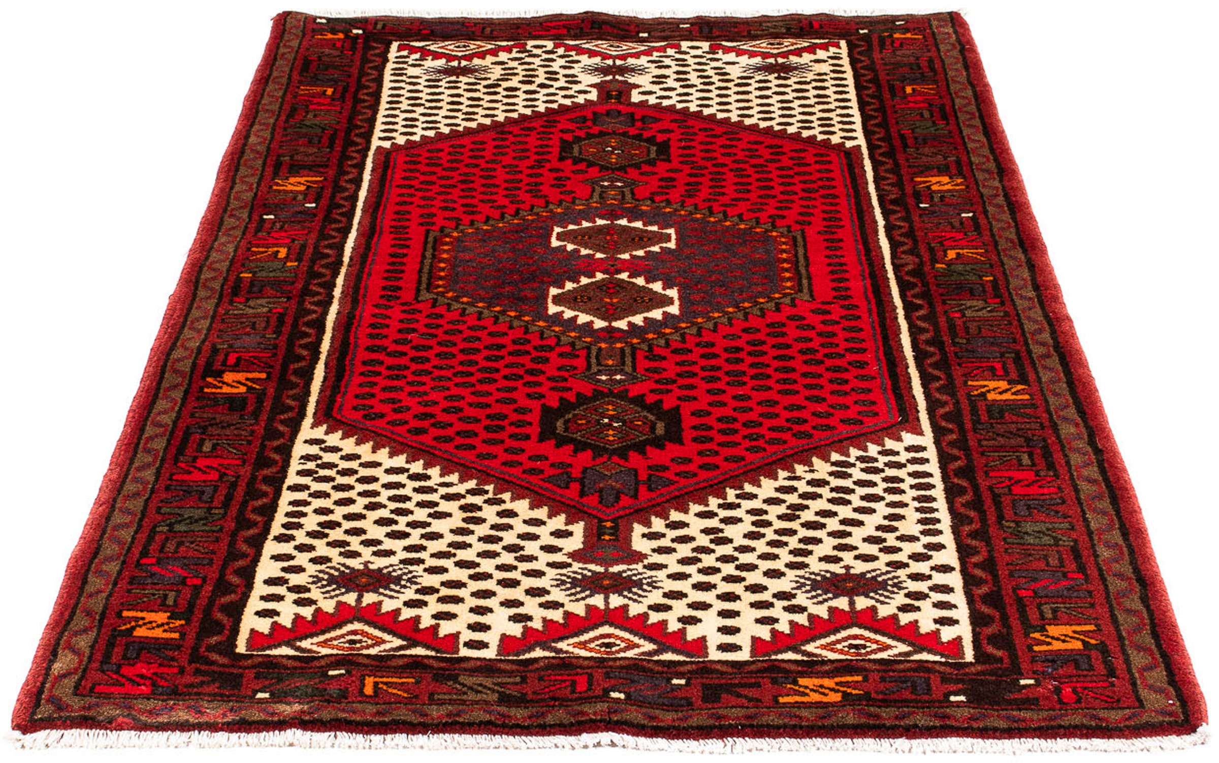 Image of morgenland Orientteppich »Perser - Nomadic - 155 x 100 cm - dunkelrot«, rechteckig, 10 mm Höhe, Wohnzimmer, Handgeknüpft, Einzelstück mit Zertifikat bei Ackermann Versand Schweiz