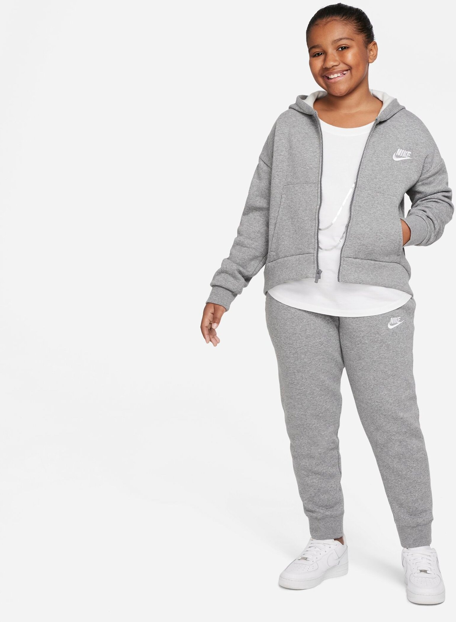 Nike Sportswear Kapuzensweatjacke »Club Fleece Big Kids' (Girls') Full-Zip Hoodie«