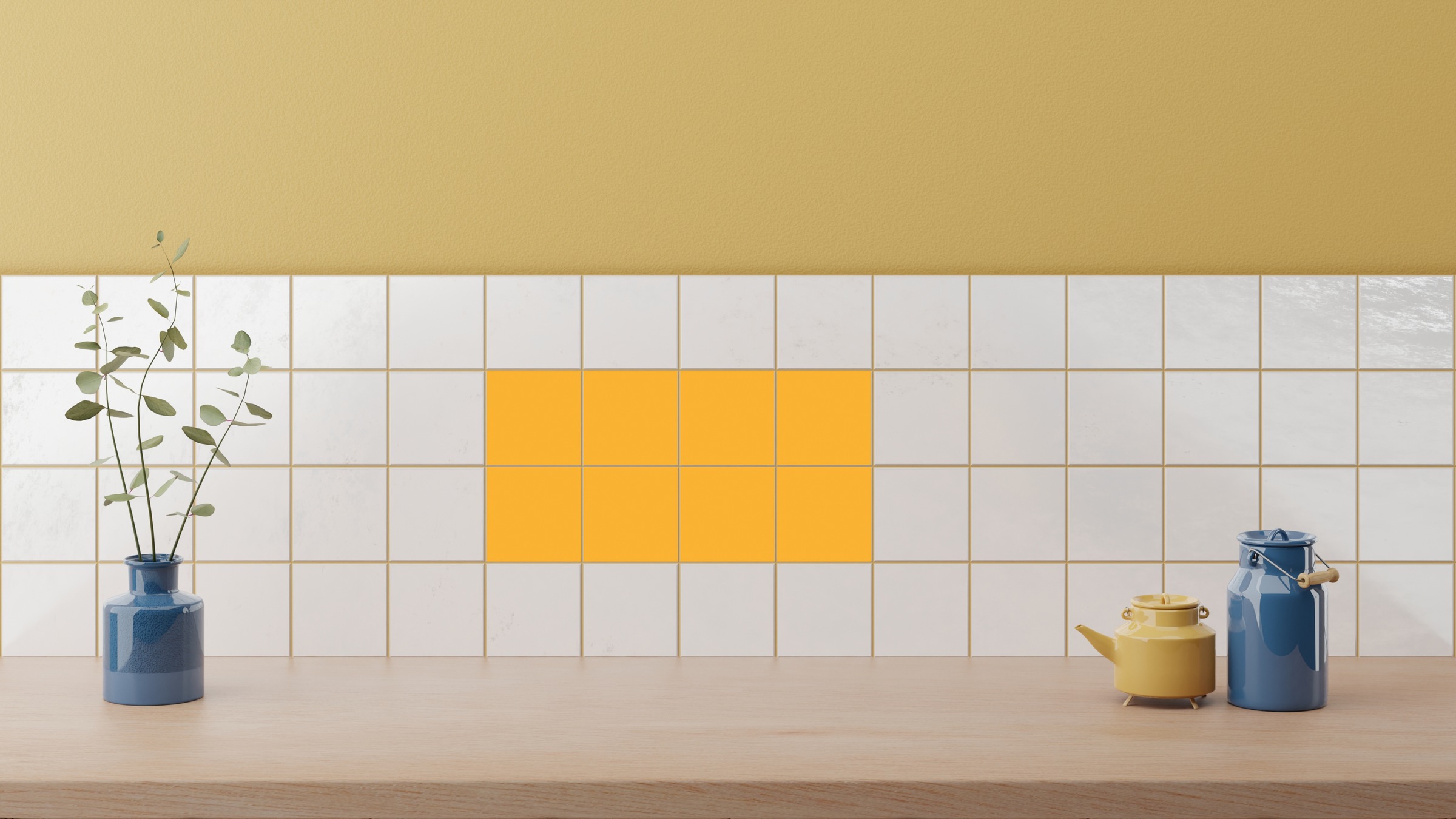 queence Fliesenaufkleber »Unifarben« Stickerfliesen, selbstklebend, Sticker, 12er Set