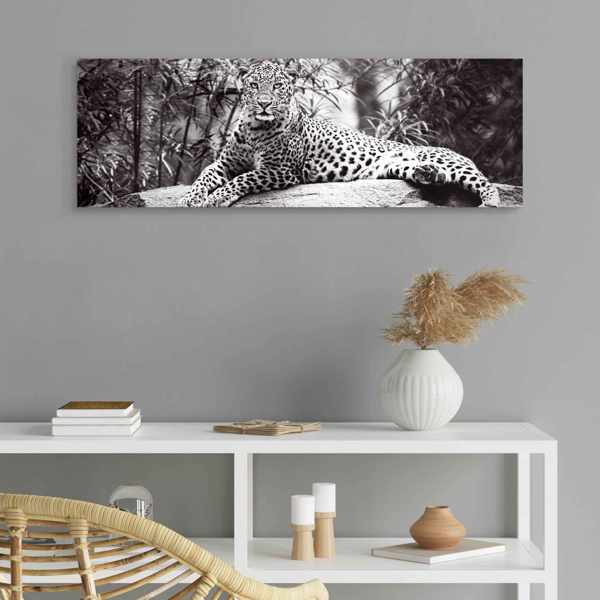 Wandbild Leopard bequem »Wandbild Gefleckt (1 St.) Leopard, liegend - Kräftig«, - kaufen Reinders! Entspannen