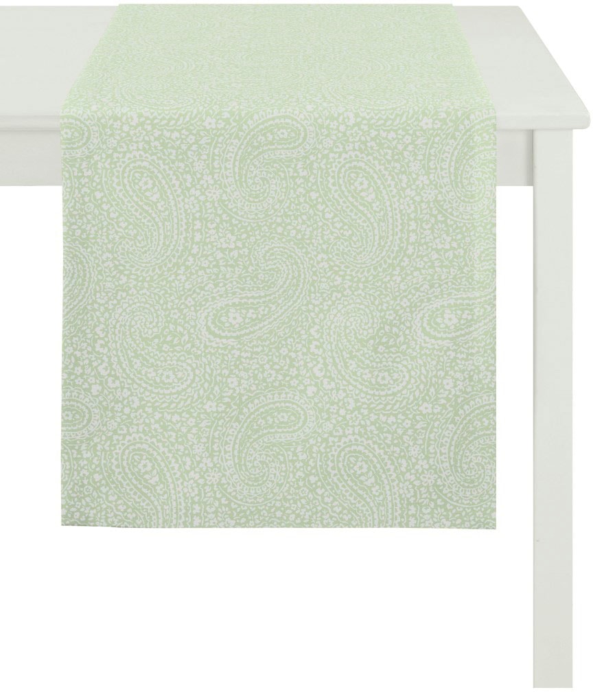 APELT Tischläufer "7907, Uni Paisley, Jacquard" mit zartem Paisleymuster