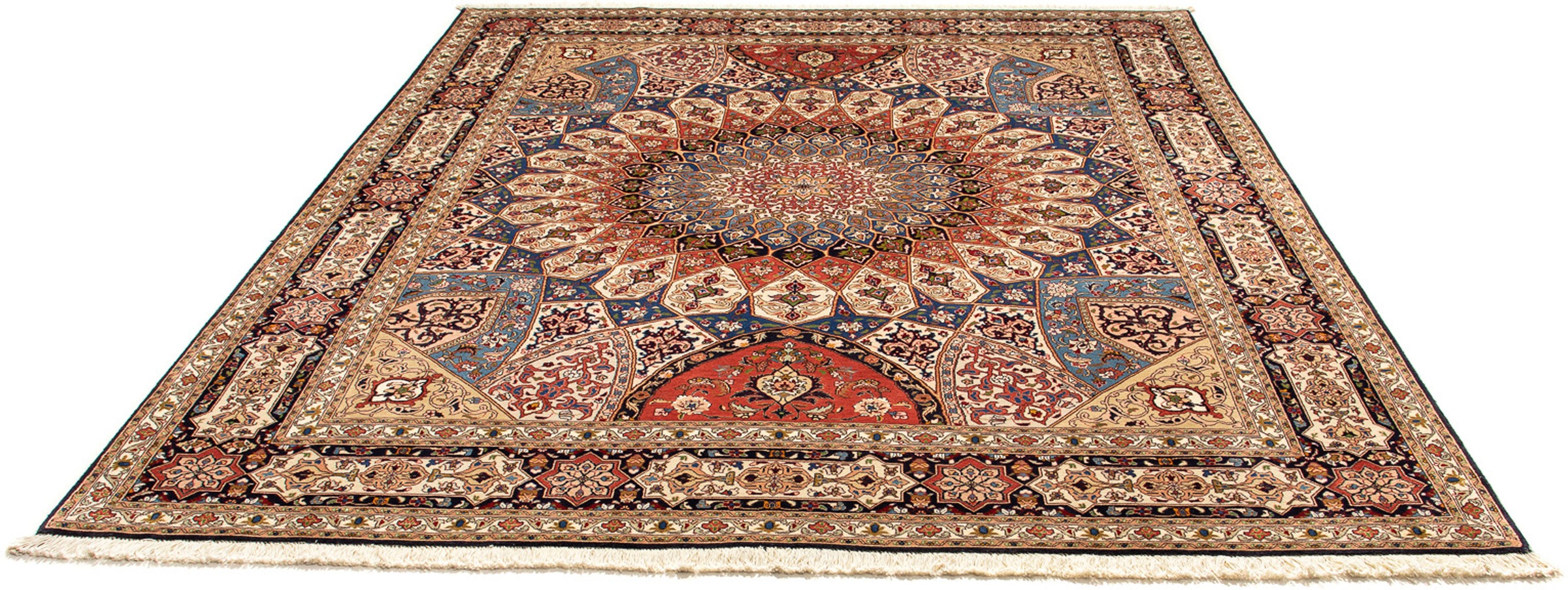 Image of morgenland Orientteppich »Perser - Täbriz - Royal - 250 x 207 cm - hellbraun«, rechteckig, 7 mm Höhe, Wohnzimmer, Handgeknüpft, Einzelstück mit Zertifikat bei Ackermann Versand Schweiz