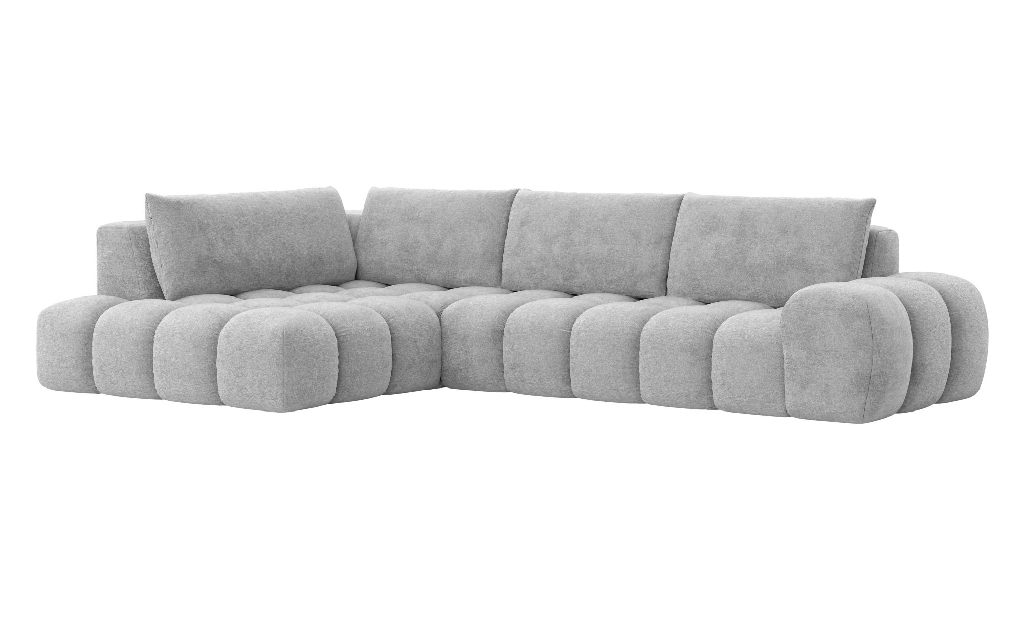 INOSIGN Ecksofa »AZITA klein, L-Form, elegant und bequem Designsofa«, lose Rückenkissen, traumhafte Steppung, Masse B/T/H: 296/176,5/89 cm