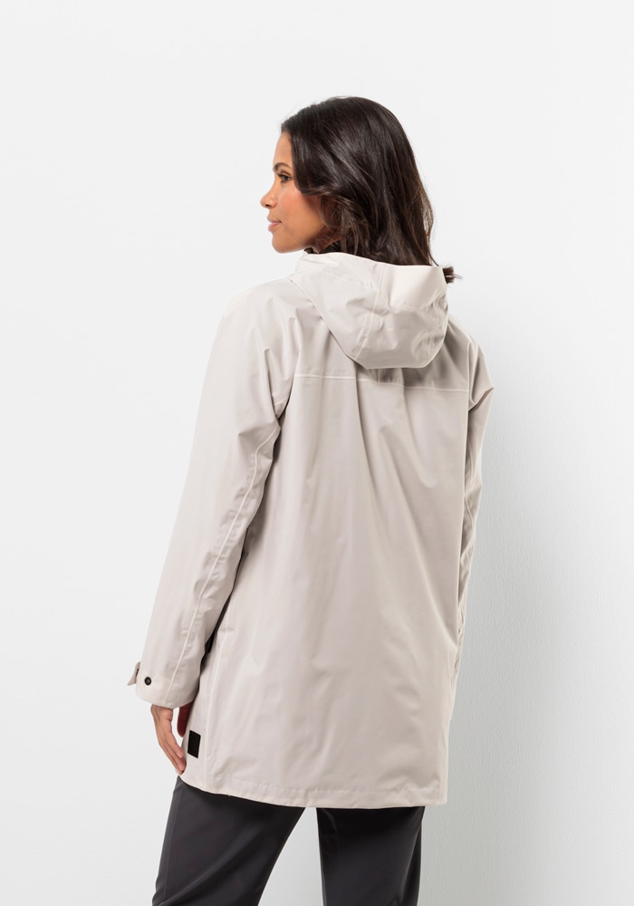 Jack Wolfskin Funktionsjacke »MAINKAI LONG JKT W«, mit Kapuze
