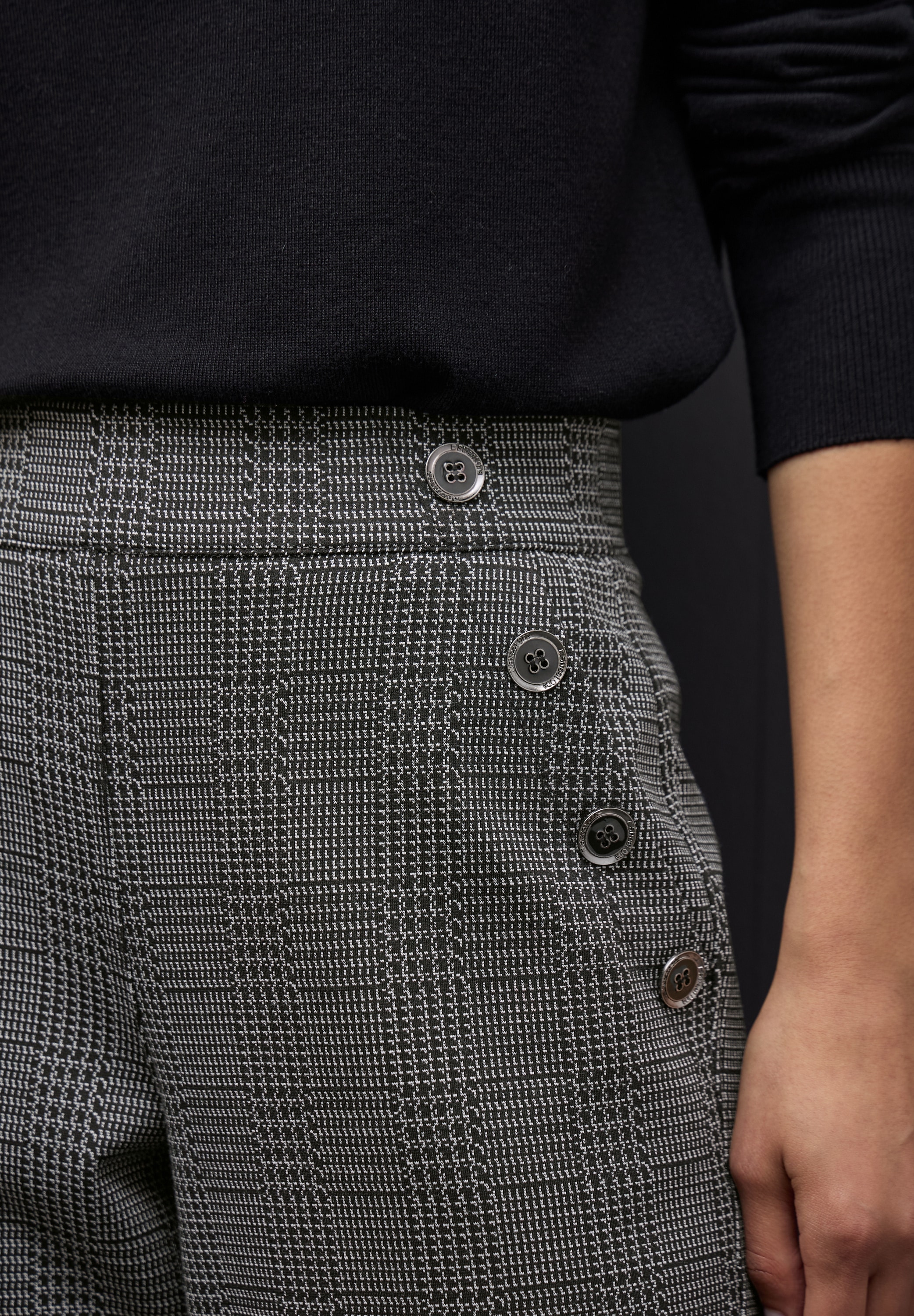 STREET ONE Pantalon tissé  mit Karo Muster