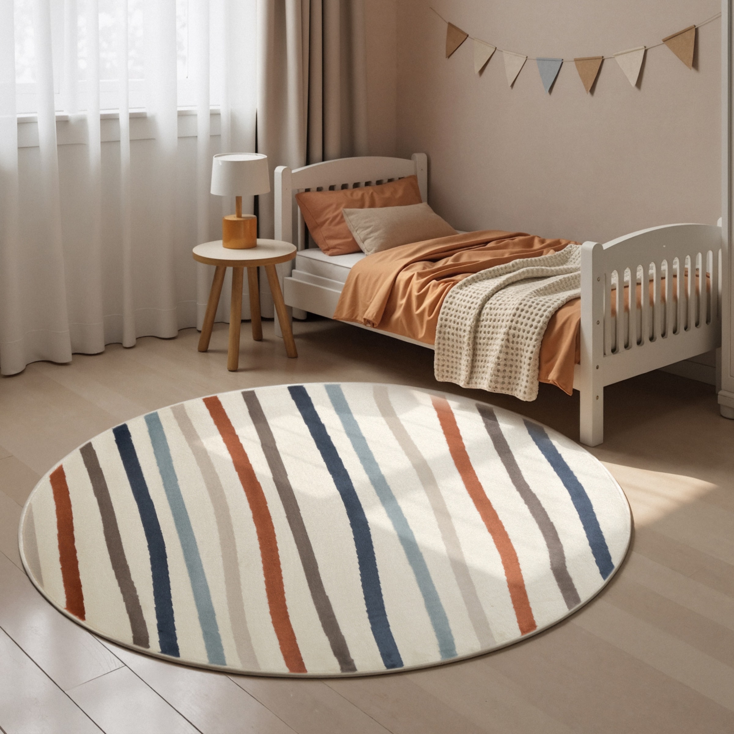 Image of HANSE Home Kinderteppich "Linnea" rund 10 mm Höhe Pflegeleicht, Weich, Kinderzimmer, Spielteppich, Spielunterlage