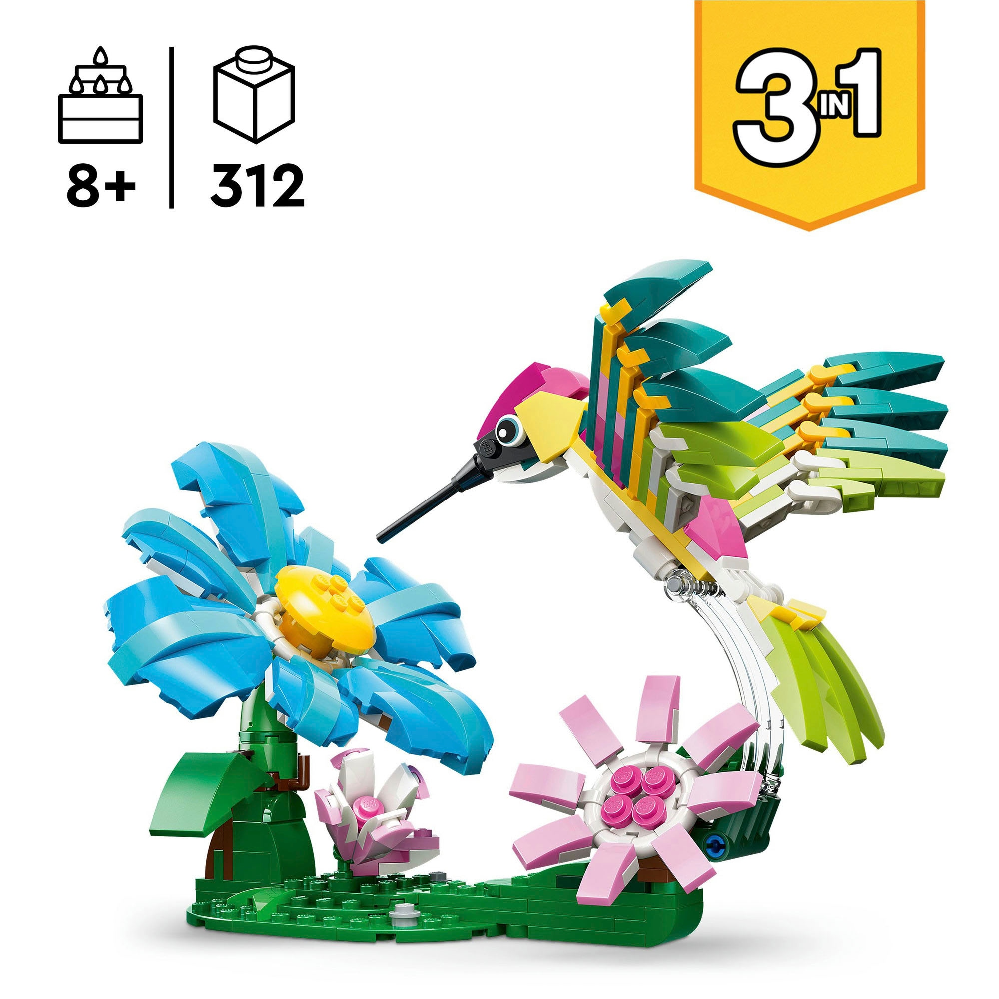 LEGO® Pions de construction »Wilde Tiere: Bunter Kolibri (31384), LEGO Creator« Made in Europe