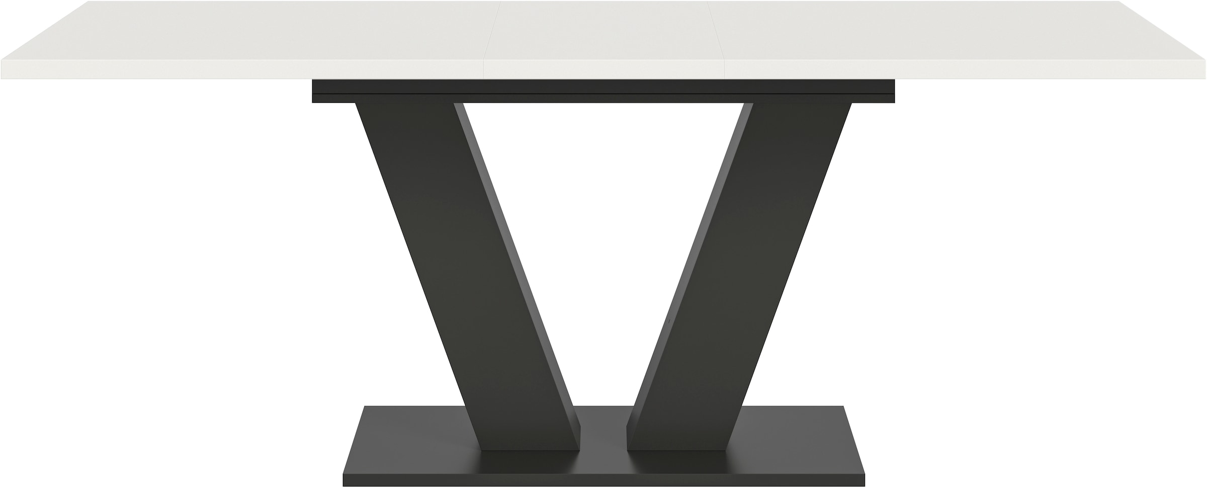 INOSIGN Esstisch »Motus, ausziehbar 150 -190 cm, inklusive 40 cm Einlegeplatte«, (Set, 1 St.), V-Gestell mit Bodenplatte, Tisch, Küchentisch, Esszimmer, Küche