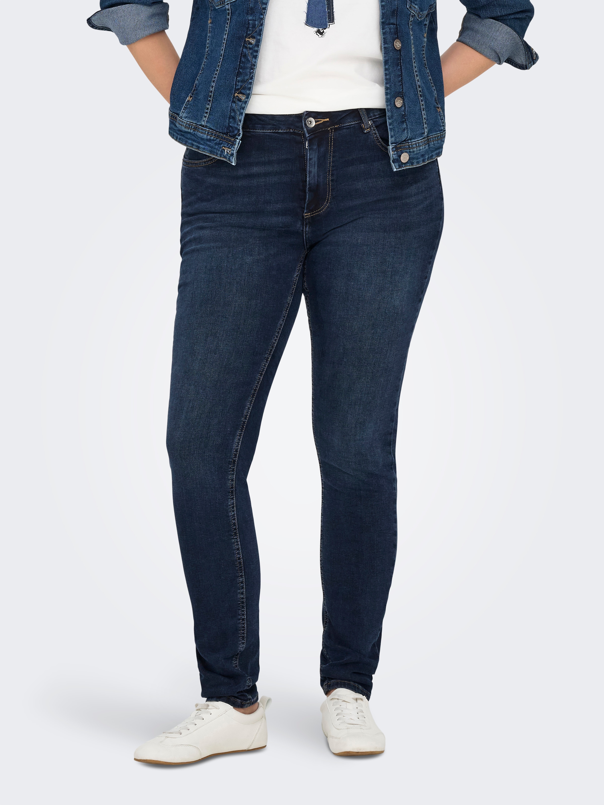 Image of ONLY CARMAKOMA Skinny-fit-Jeans "CARWILLY REG SKINNY DNM REA2600"