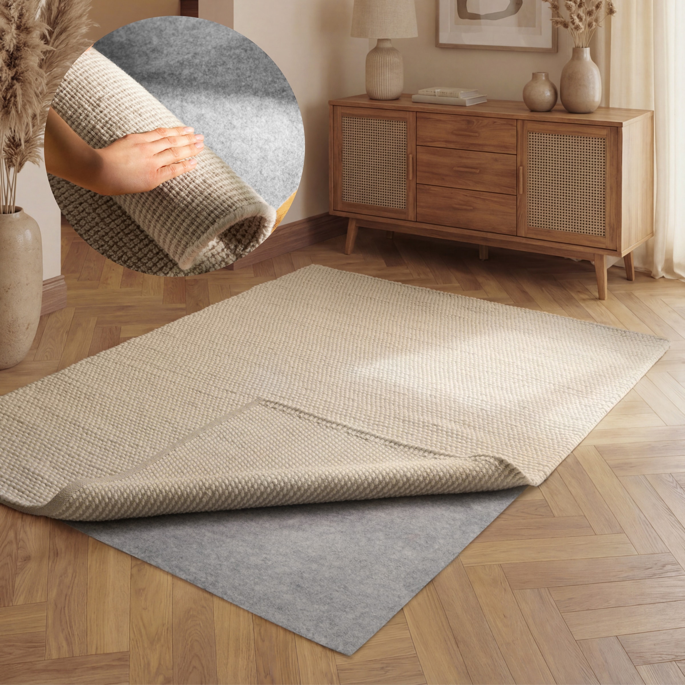 Image of vikosa Teppichunterlage "Prove" Rutschfest, Anti-Slip-Matte, Teppichstop, Antirutsch, Zuschneidbar