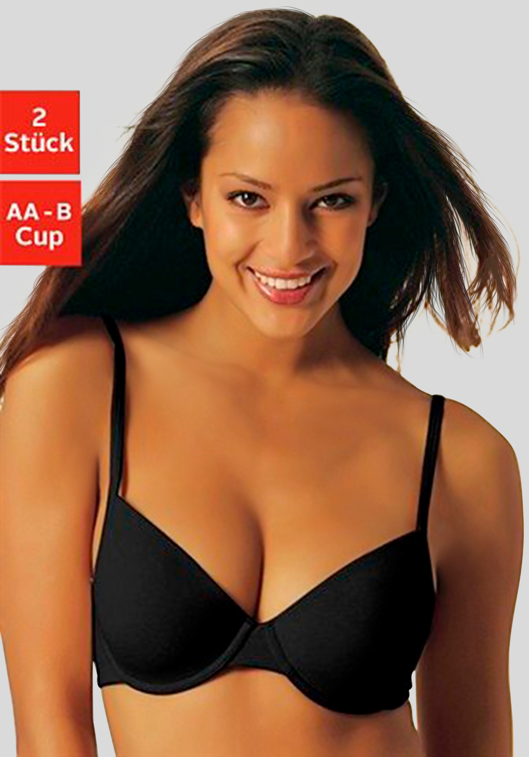 Image of petite fleur Push-up-BH, (2 Stück), mit Bügel, mit herausnehmbaren Kissen, Basic Dessous bei Ackermann Versand Schweiz