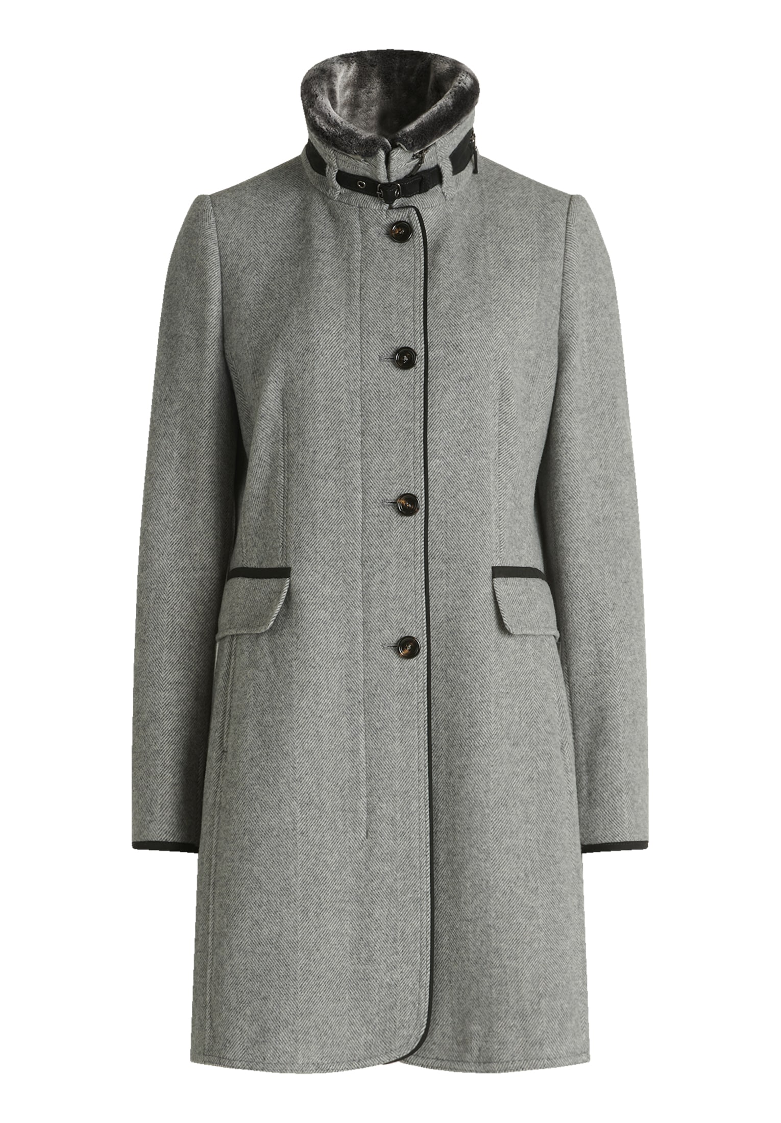 Gil Bret Manteau en laine mit Wolle, Stehkragen und Knopfleiste