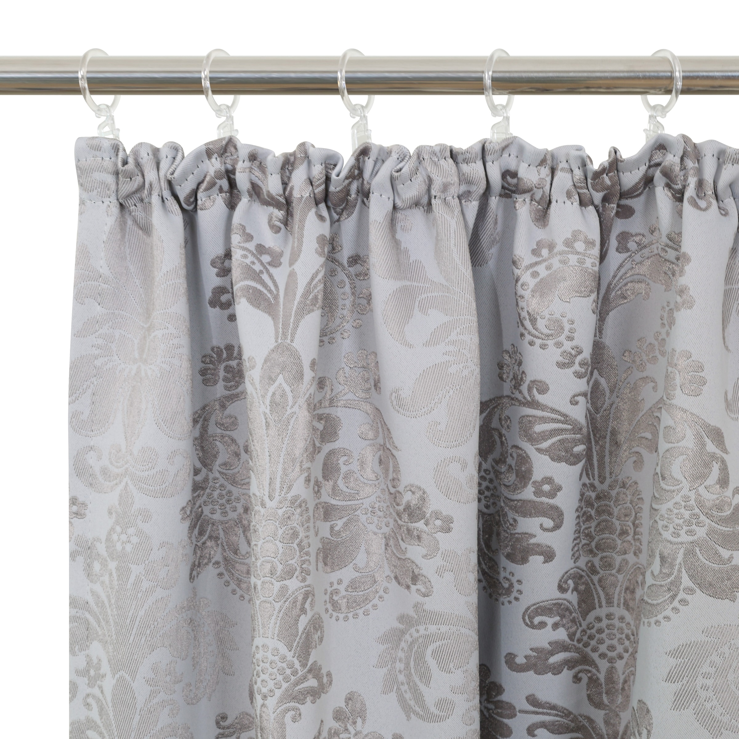 GOODproduct Rideau occultant »Mannfred, 1 Stück, Kräuselband, Blickdicht, barockem Muster« Bande volante 1 cuis tlg. opaque, motif baroque, facile d'entretien, suspension à ruban froncé