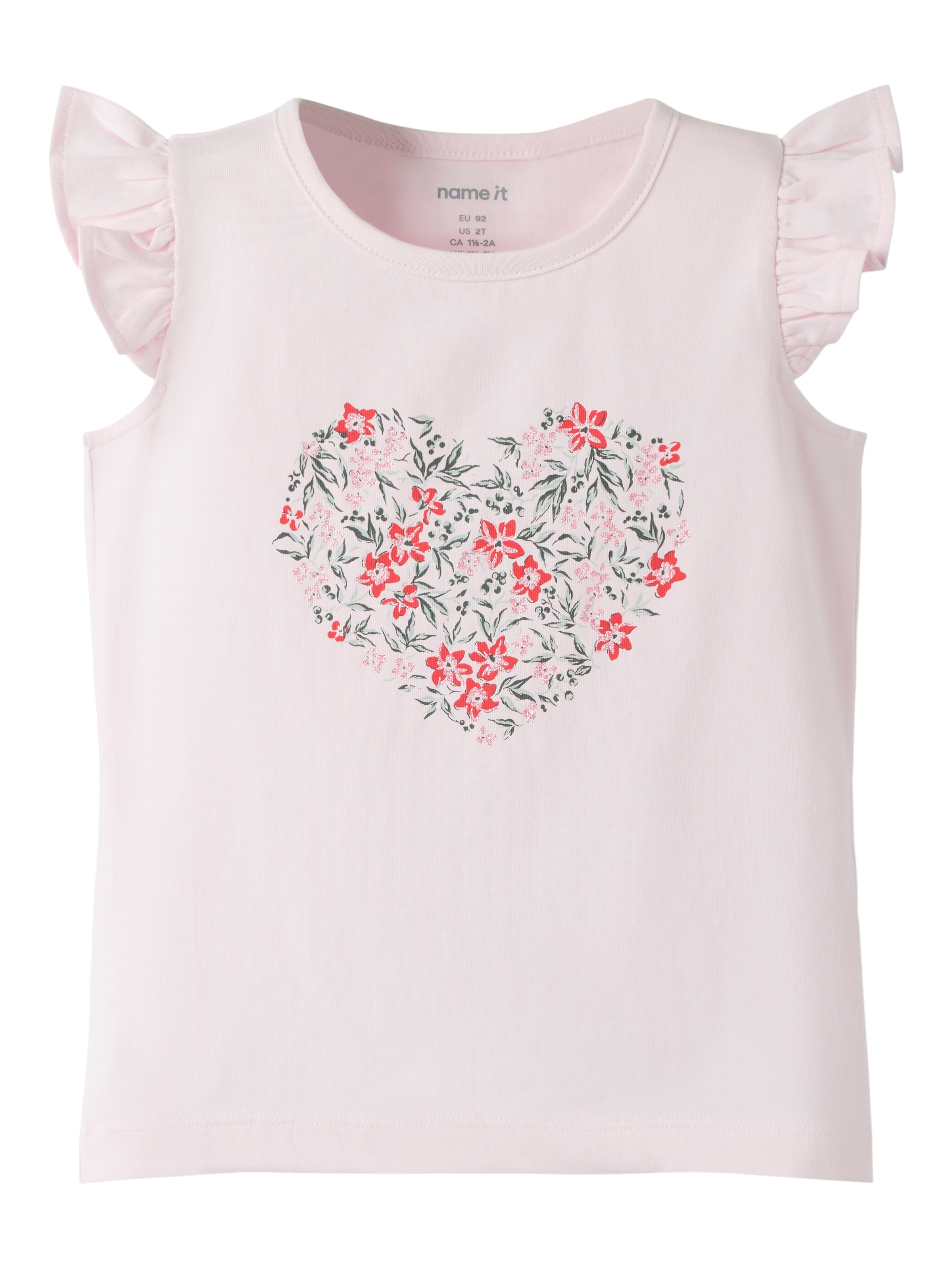 Image of Name It T-Shirt "NMFVAYANA CAPSL TOP" Baumwollmischung, regular fit