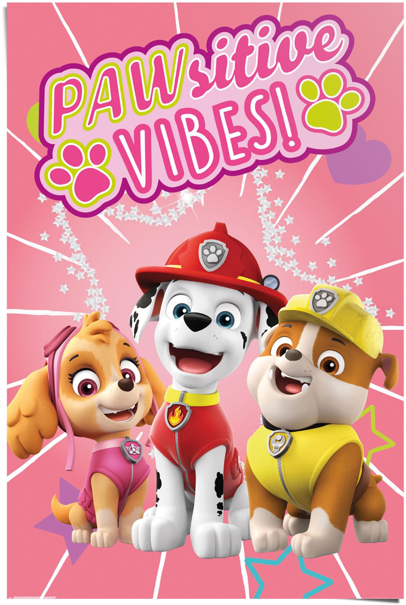 Image of Reinders! Poster »Paw Patrol - pawsitive vibes«, (1 St.) bei Ackermann Versand Schweiz