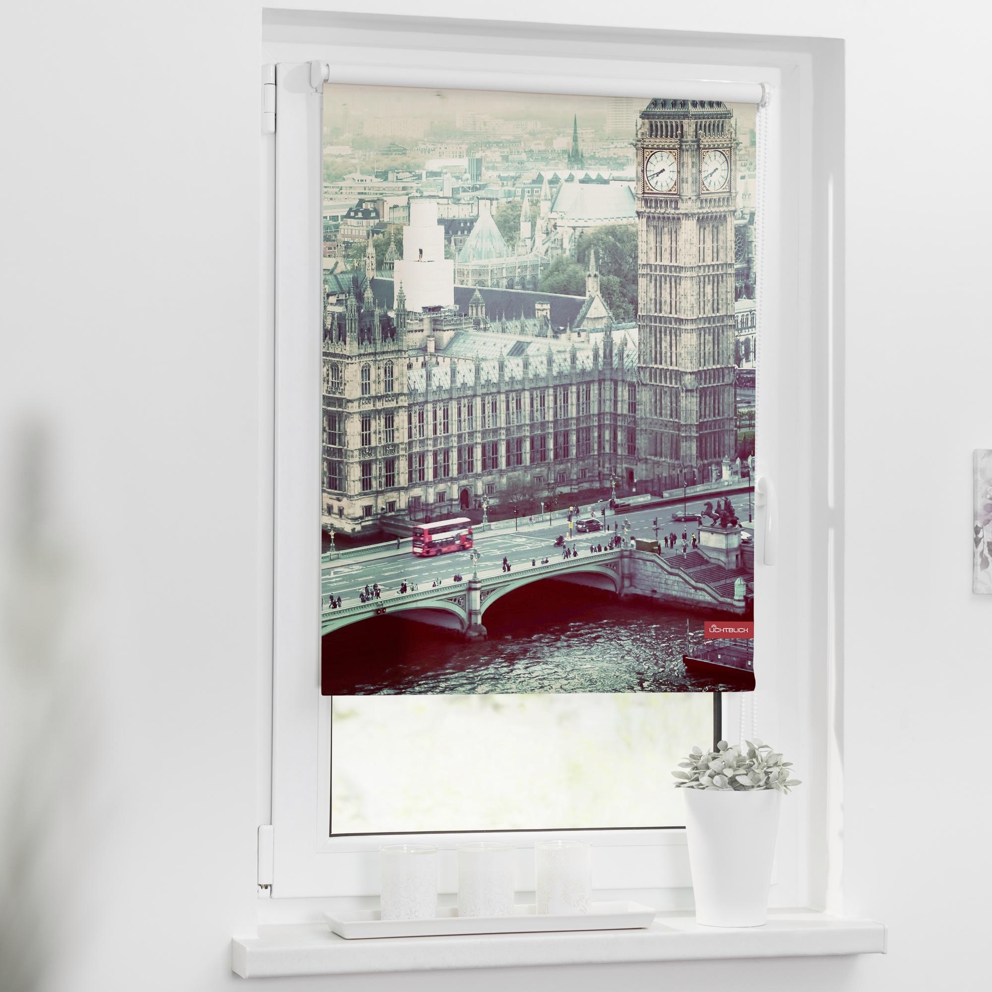 »Klemmfix freihängend, Seitenzugrollo LICHTBLICK kaufen Westminster«, ORIGINAL ohne günstig Bohren, London Lichtschutz, Motiv bedruckt