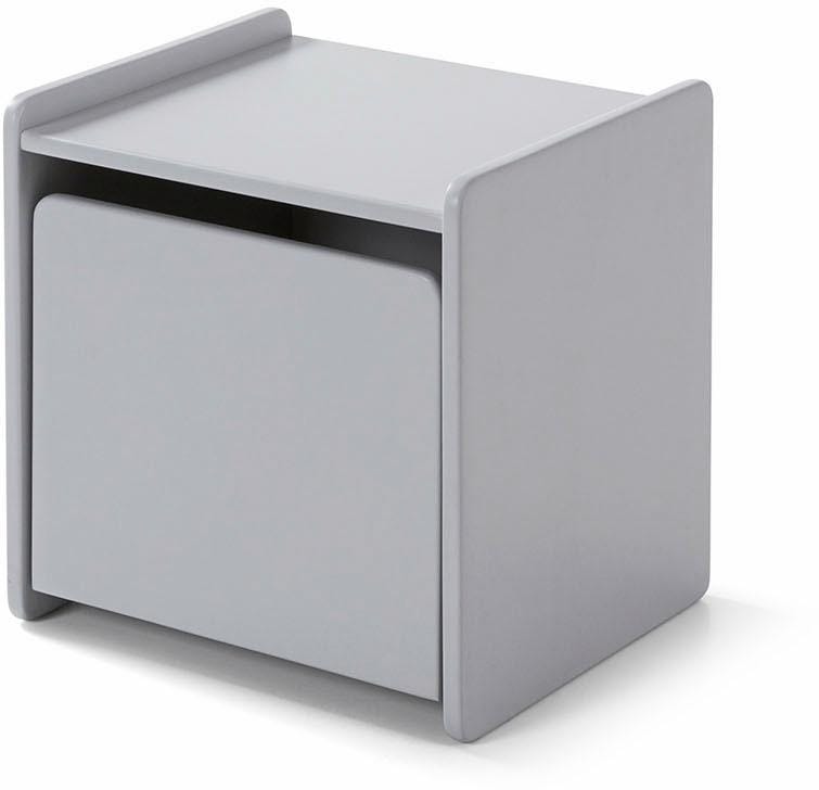 Image of Vipack Nachtkonsole "Kiddy, mit 1 Drehtür, dahinter ein grosses Fach" B/H/T ca. 40x40x36cm, MDF lackiert, in verschiednen Farben erhältlich, standfest gebaut, sie kann rechts oder links angestellt werden