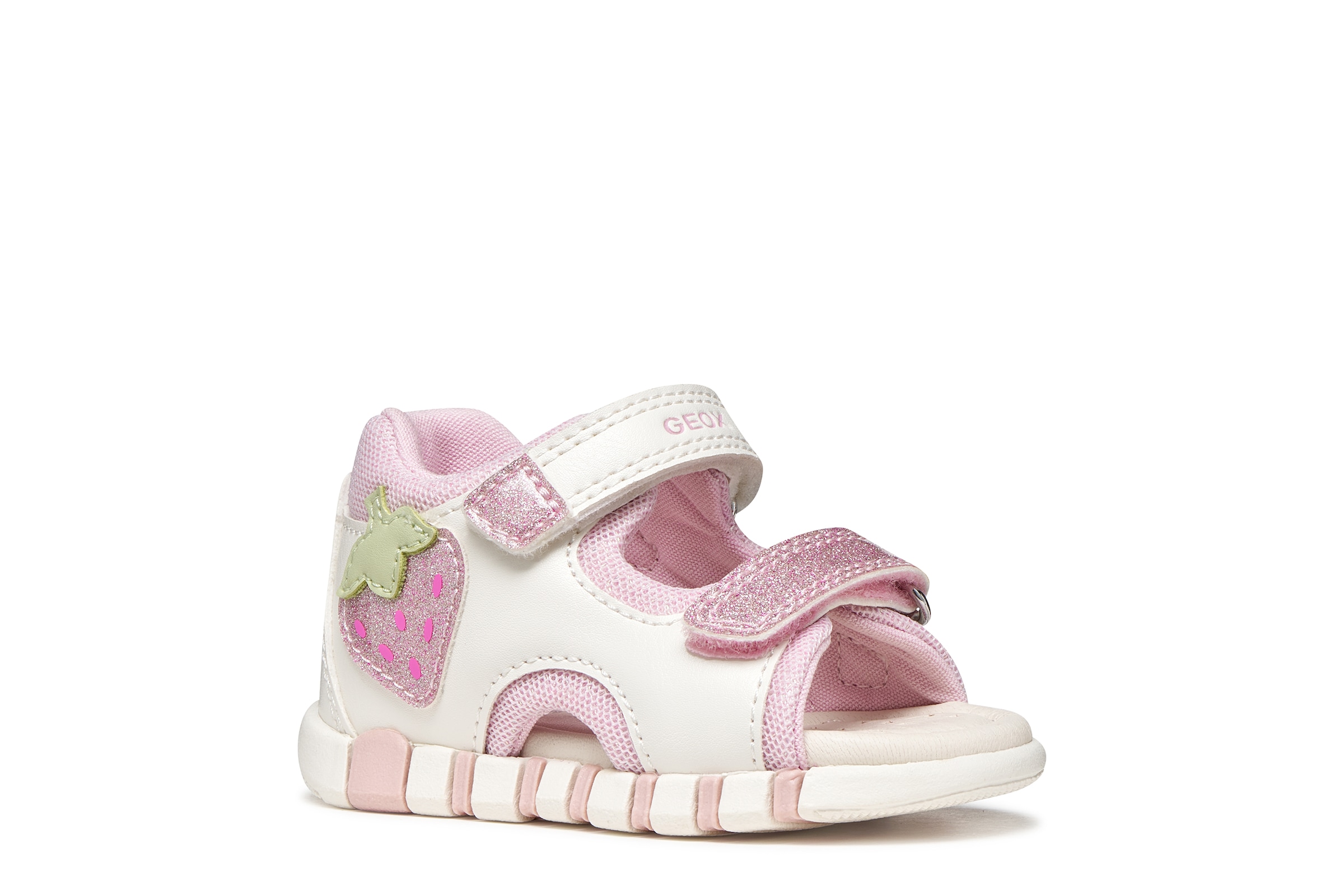 Image of Geox Lauflernschuh "B SANDAL IUPIDOO GIR" Babyschuh mit Aufnäher, Grössenschablone zum Download