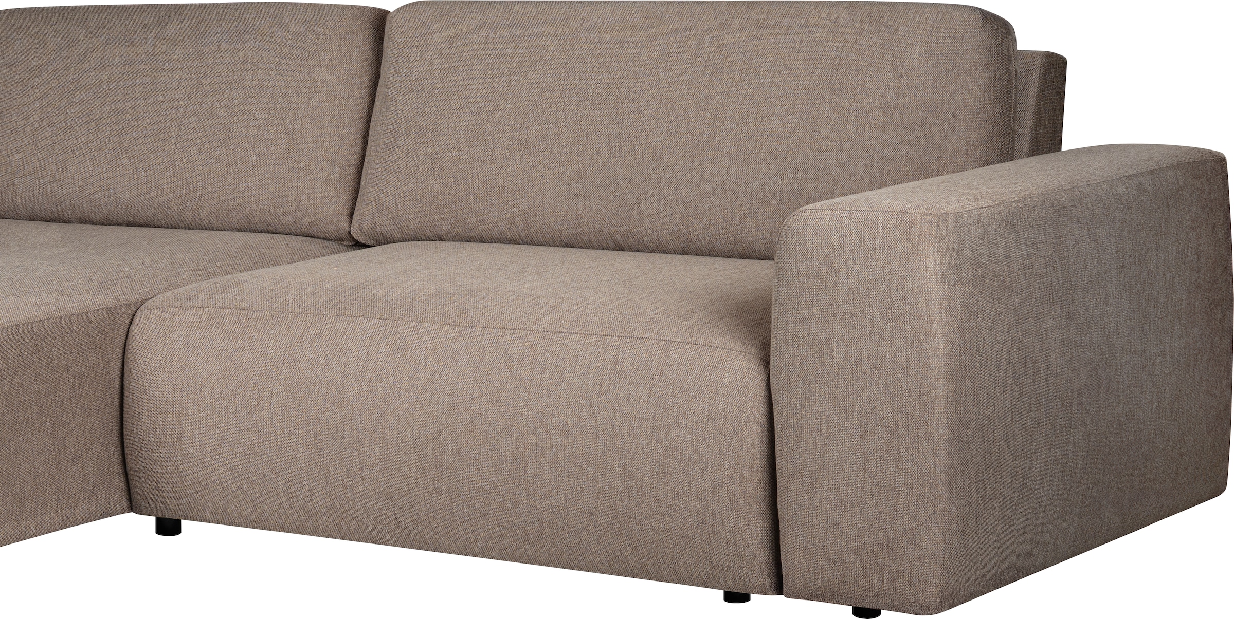 Home affaire Canapé-lit »Noord Schlafecksofa, Breite 250 cm« Velours côtelé, structure, tissu tissé, avec suspension ondulée, cadre en bois massif