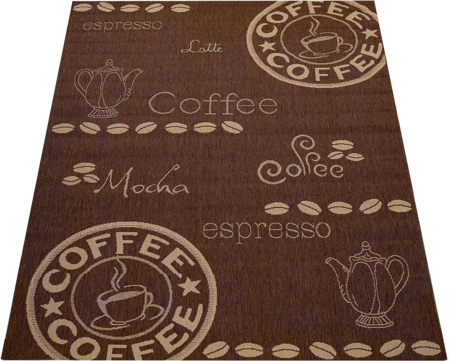 Image of Paco Home Läufer »Country 668«, rechteckig, 5 mm Höhe, Teppich-Läufer, Sisal-Optik, Motiv Kaffee, In- und Outdoor geeignet, ideal in Flur & Küche bei Ackermann Versand Schweiz