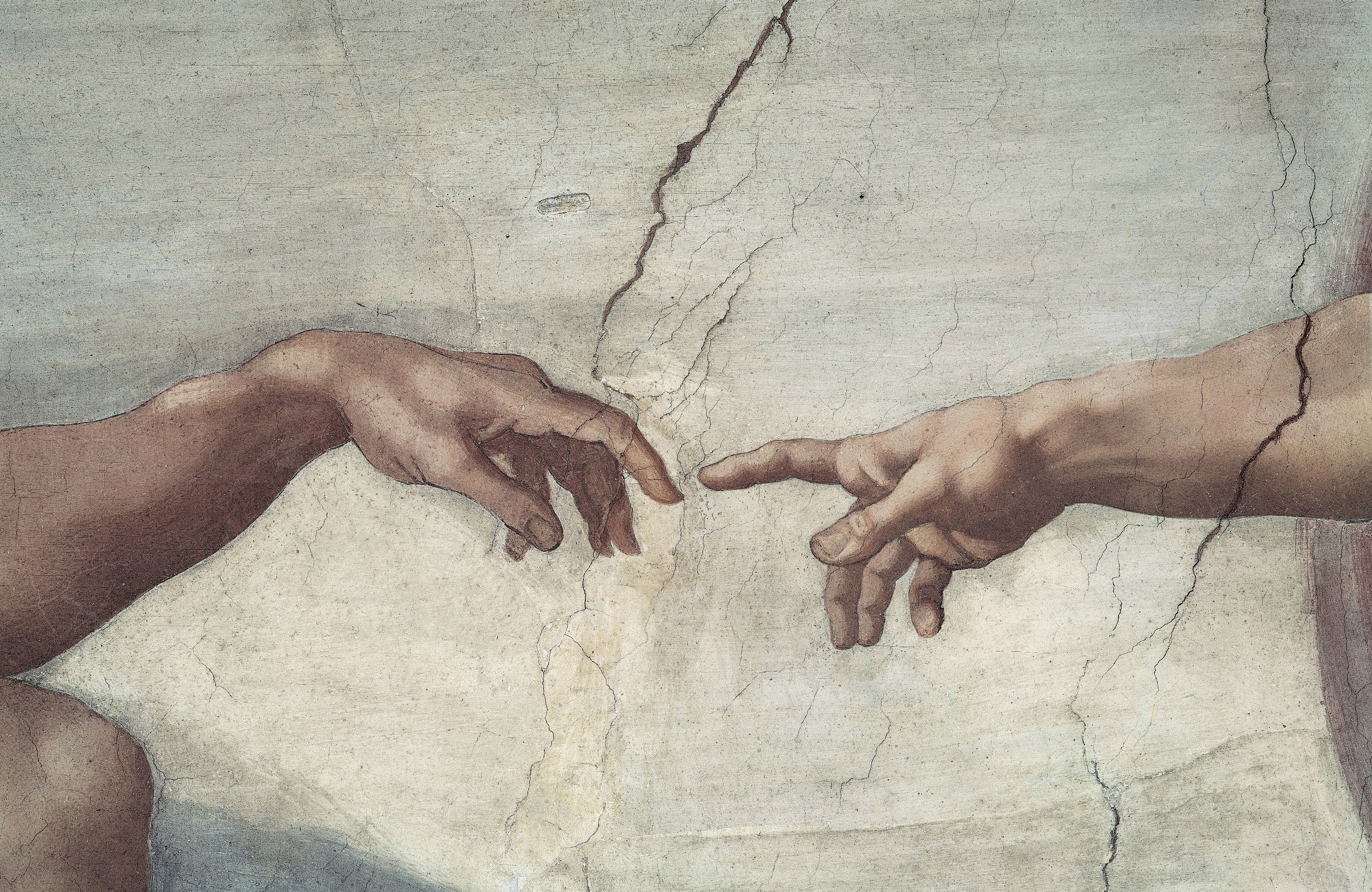 Image of Papermoon Fototapete »MALEREI-VINTAGE MICHELANGELO HÄNDE«, Vliestapete, hochwertiger Digitaldruck, inklusive Kleister bei Ackermann Versand Schweiz