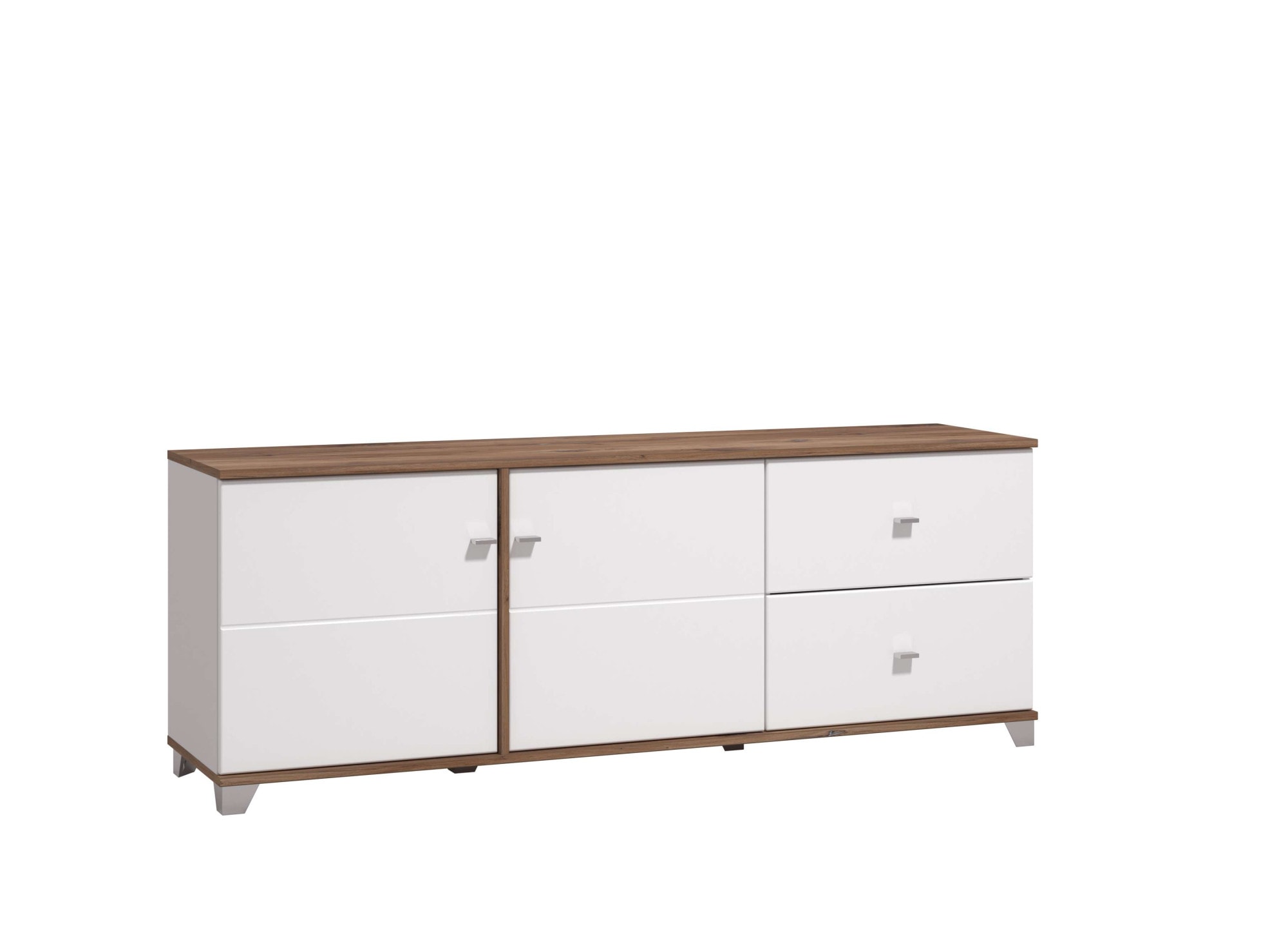 Image of INOSIGN TV-Board "Burgundy Lowboard, TV-Schrank, TV-Ständer, Hochglanzfronten" Hochglanzfronten und eine Innenausstattung in Flagstaff Eiche