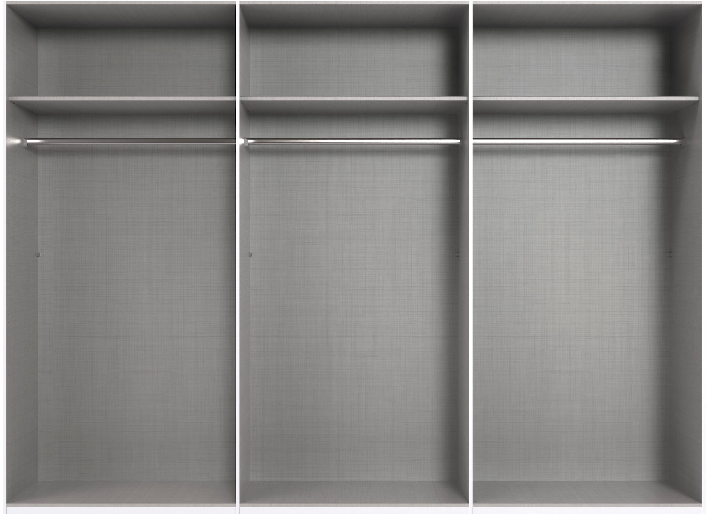 Wimex Drehtürenschrank »Rimini by fresh to go, weiss oder graphit mit schwarzen Metallgriffen«, inklusive LED Beleuchtung, 3 Breiten: 200, 250 oder 300cm, 216cm hoch