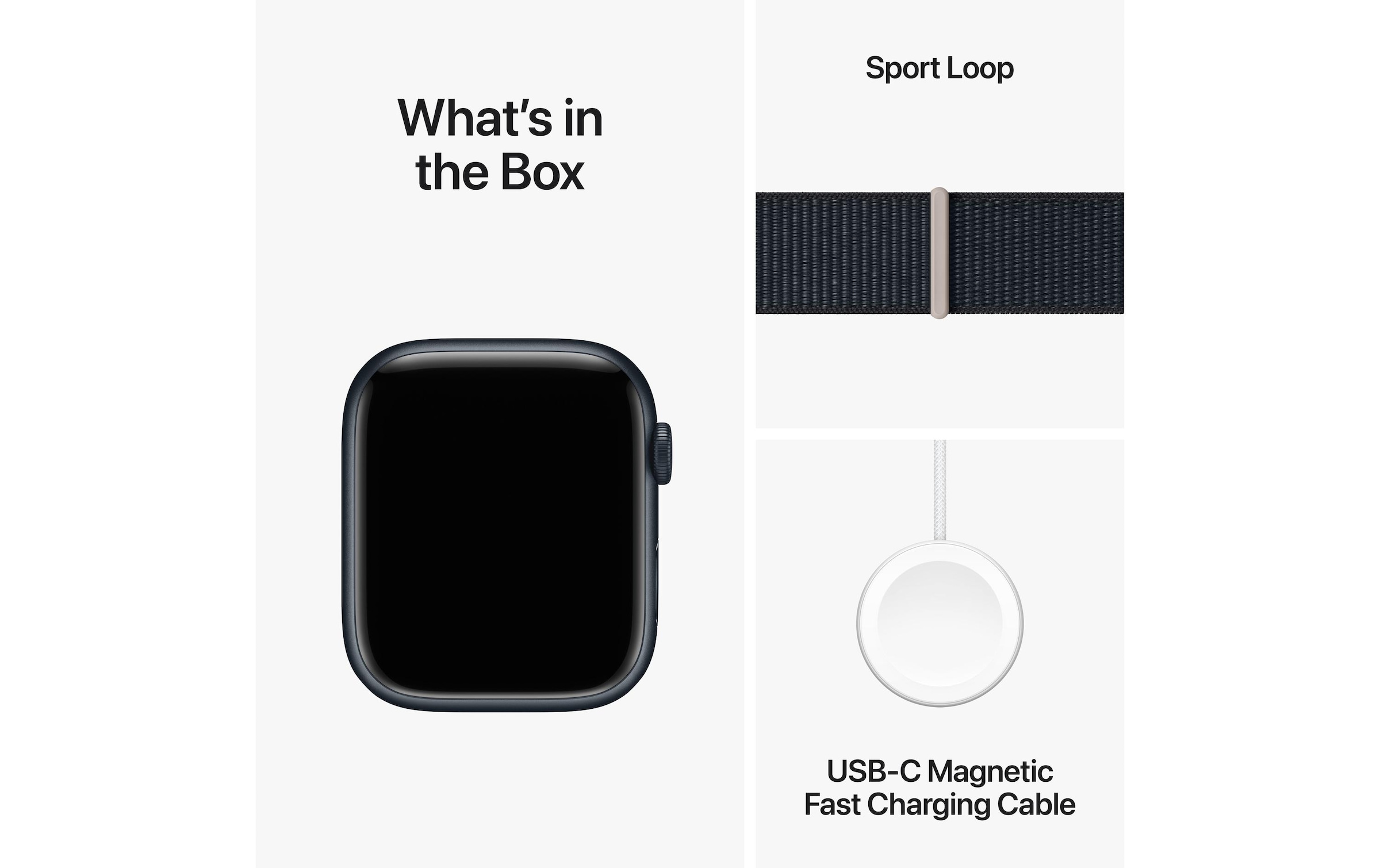 Apple Smartwatch »Series 9, GPS, Aluminium-Gehäuse mit Sport Loop Armband«, Watch OS 10, 64 GB,)