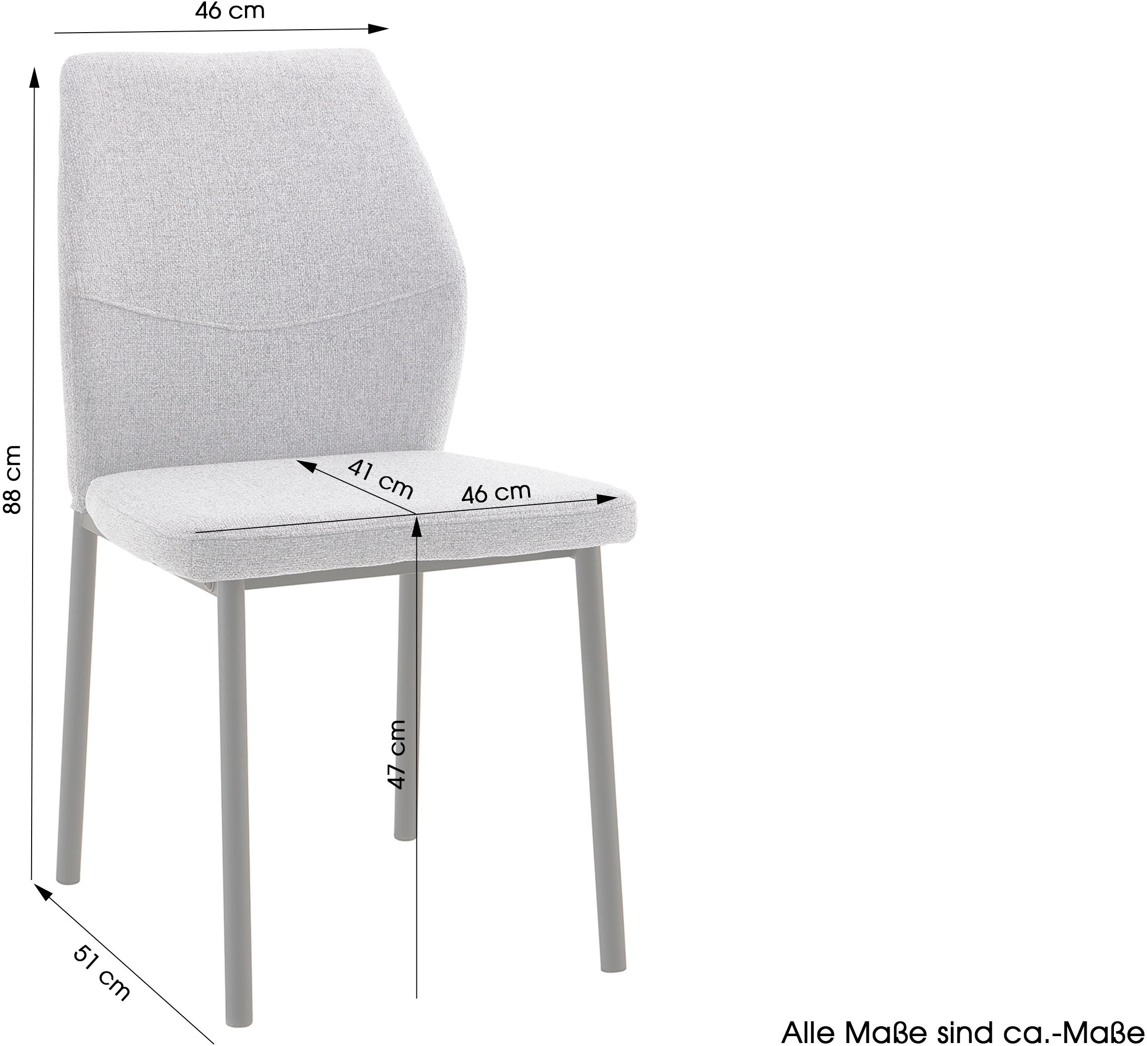 Home affaire Essgruppe »Genf Tischgruppe BESTSELLER,«, (Set, 5 tlg.), Küchentisch, 4 Stühle, moderne Tischplatte in eiche/schwarz