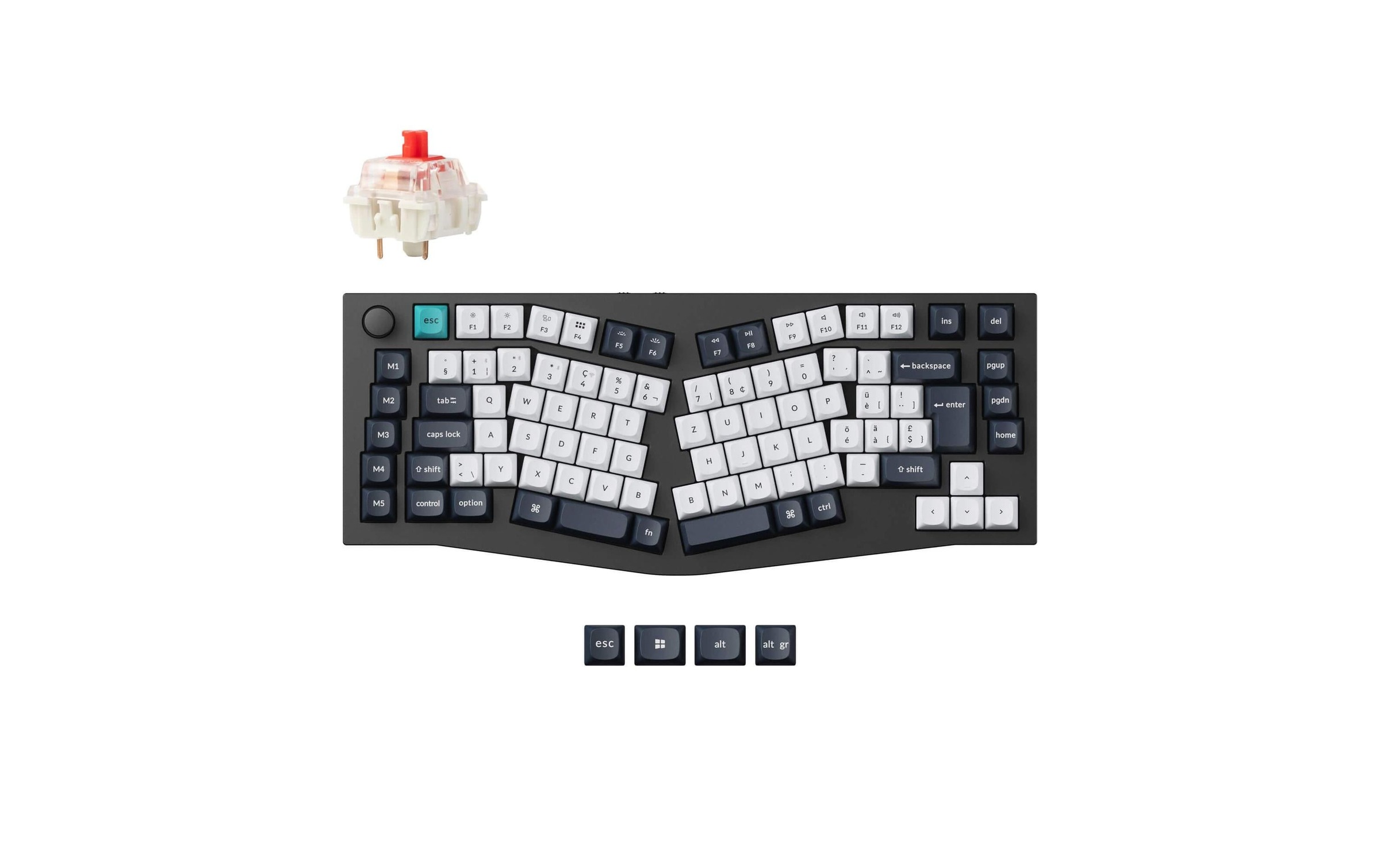   Gaming-Tastatur »Keychron Q10 Max Black QMK Red Switch« ()
