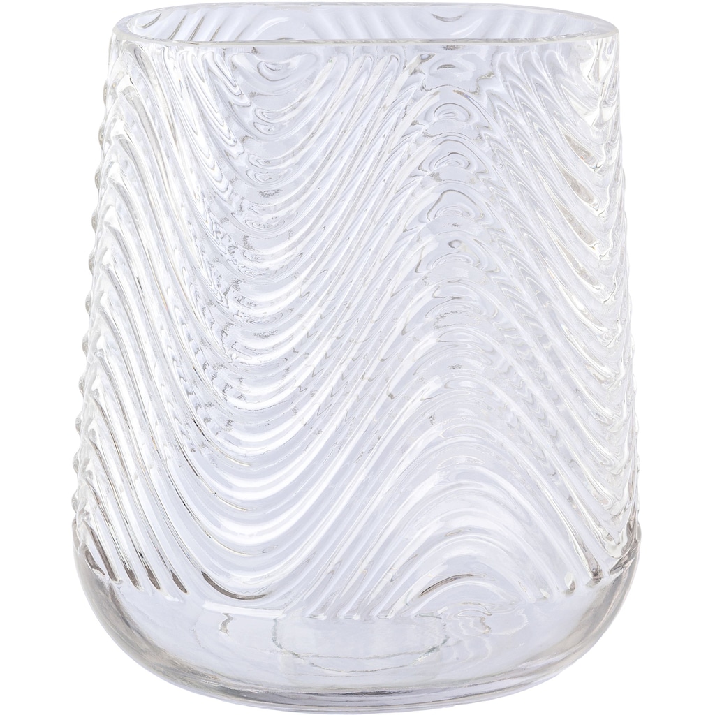 Creativ deco Tischvase »Vase aus Glas, mit Relief-Struktur-Oberfläche«, (1 St.)