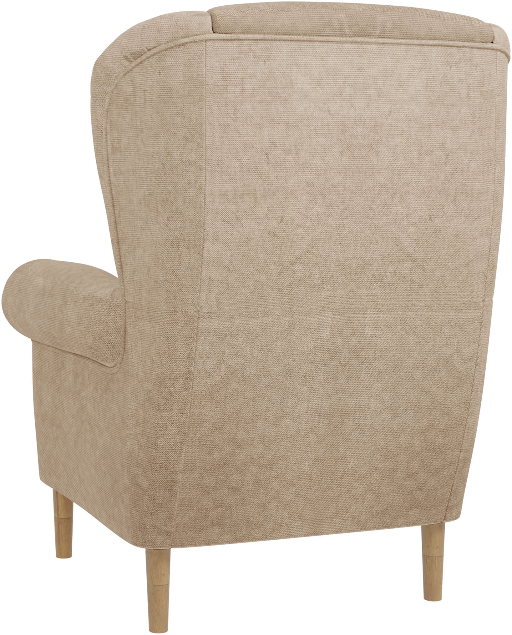 Home affaire Fauteuil à oreilles »OSTIANO B/T/H: 80/82/98 cm, Sessel« Einzelstück, dicke geschwungene Armlehnen, uni und kariert