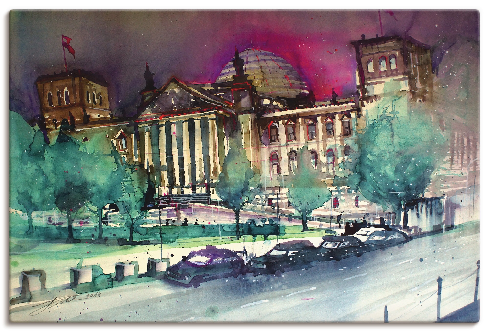 Image of Artland Wandbild »Berlin, Reichstag«, Deutschland, (1 St.), in vielen Grössen & Produktarten - Alubild / Outdoorbild für den Aussenbereich, Leinwandbild, Poster, Wandaufkleber / Wandtattoo auch für Badezimmer geeignet bei Ackermann Versand Schweiz