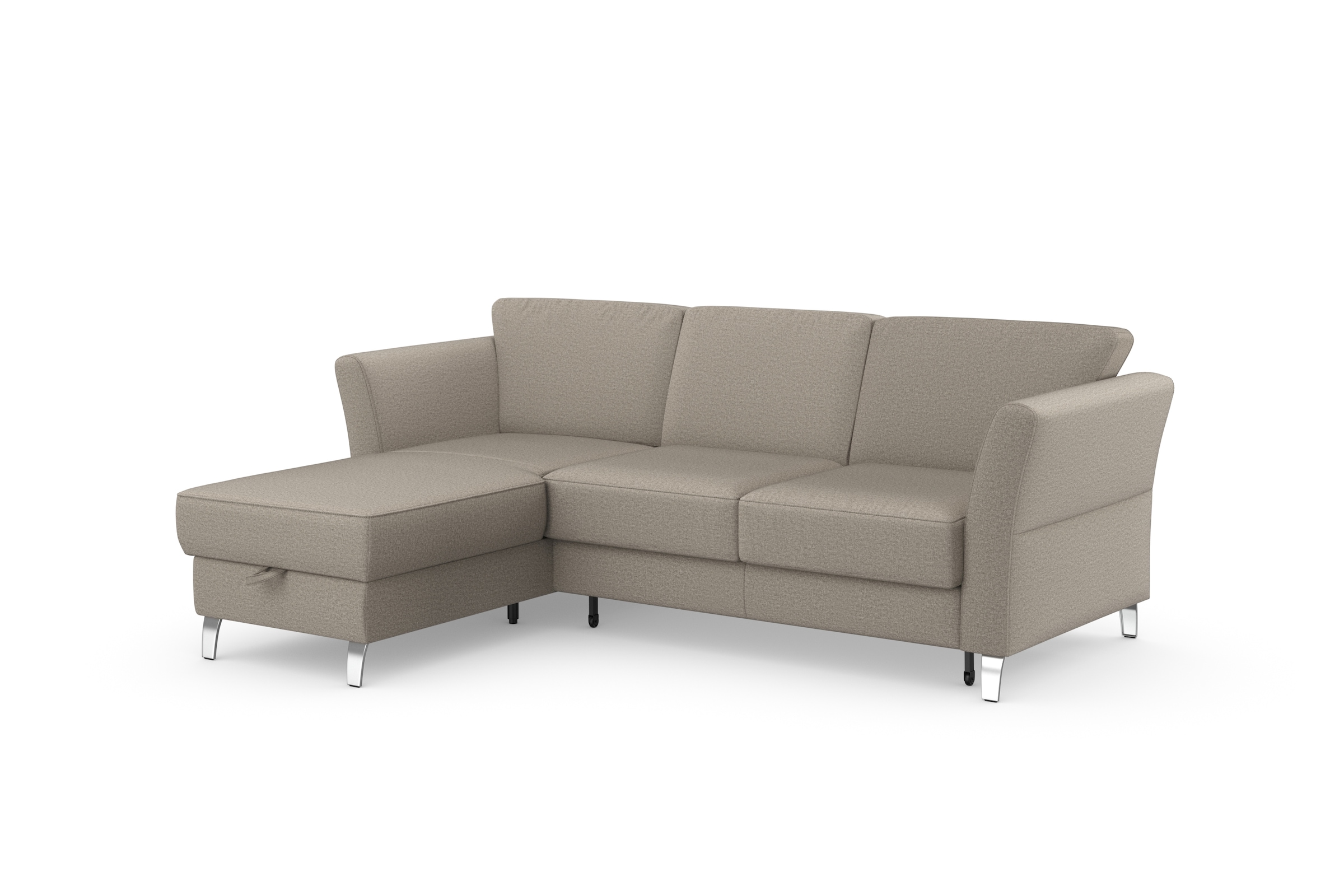 sit&more Ecksofa »Visby L-Form«, wahlweise mit Bettfunktion und Bettkasten, frei im Raum stellbar