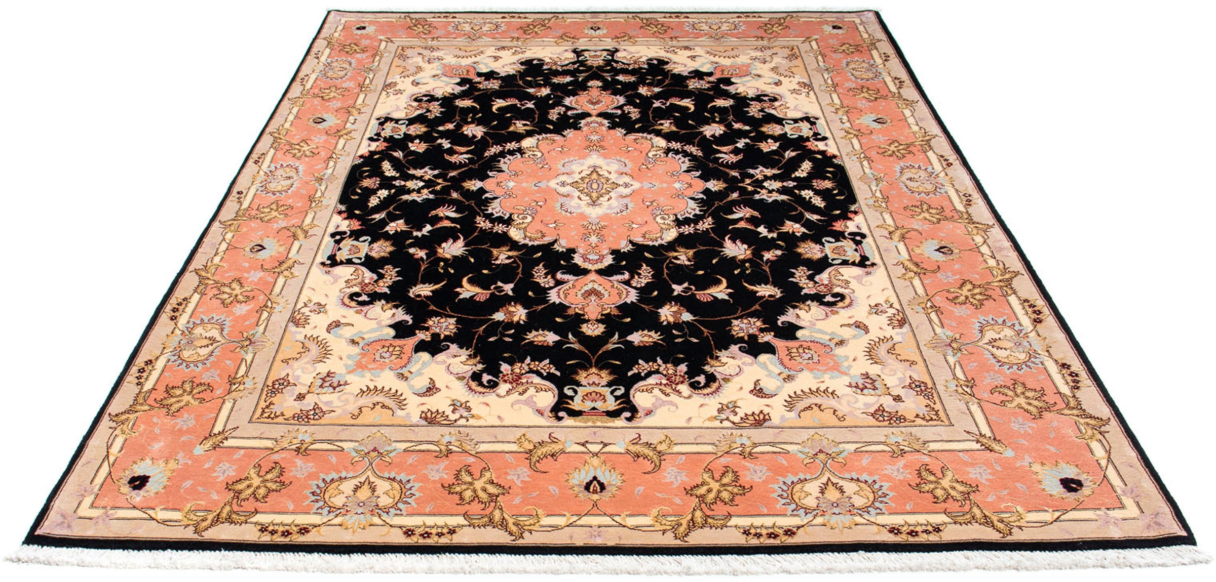 Image of morgenland Orientteppich »Perser - Täbriz - Royal - 238 x 170 cm - dunkelblau«, rechteckig, 7 mm Höhe, Wohnzimmer, Handgeknüpft, Einzelstück mit Zertifikat bei Ackermann Versand Schweiz